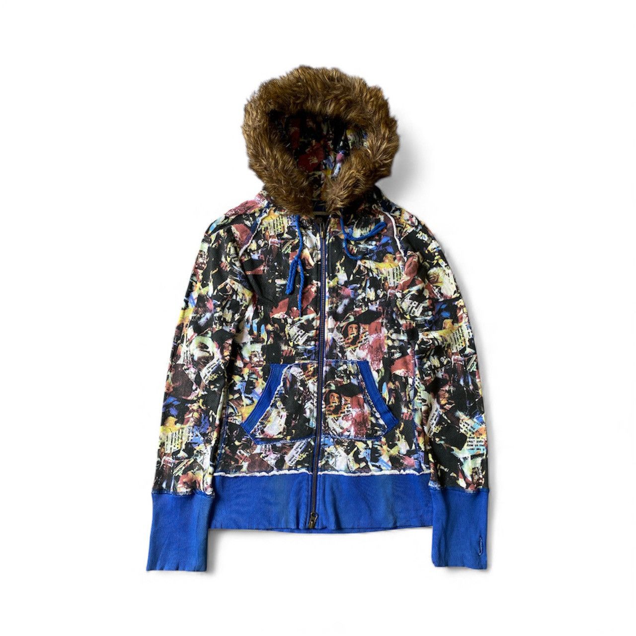 Japanese Brand Glad News Japan Fullprint Design Fur Hoodie Size US S / EU 44-46 / 1 - 1 Thumbnail