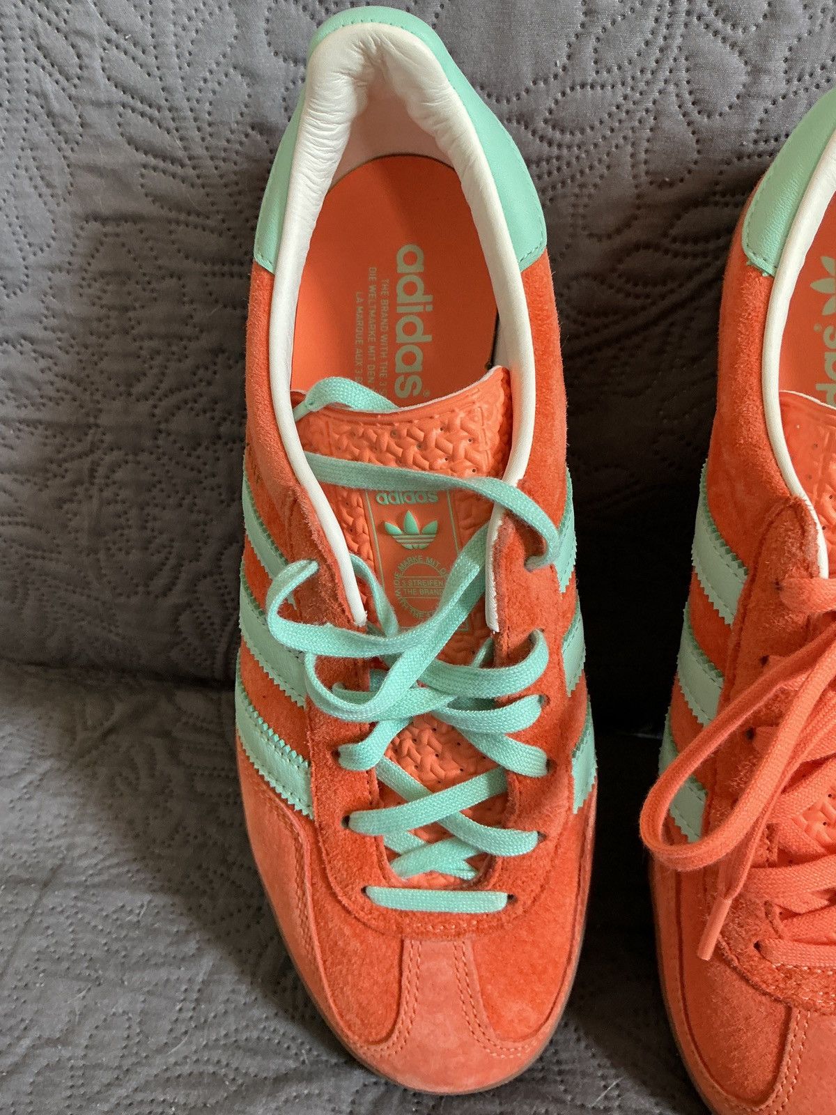 Adidas Adidas Gazelle Orange / Clear Mint (Turquoise) — New Size US 7 / IT 37 - 11 Thumbnail