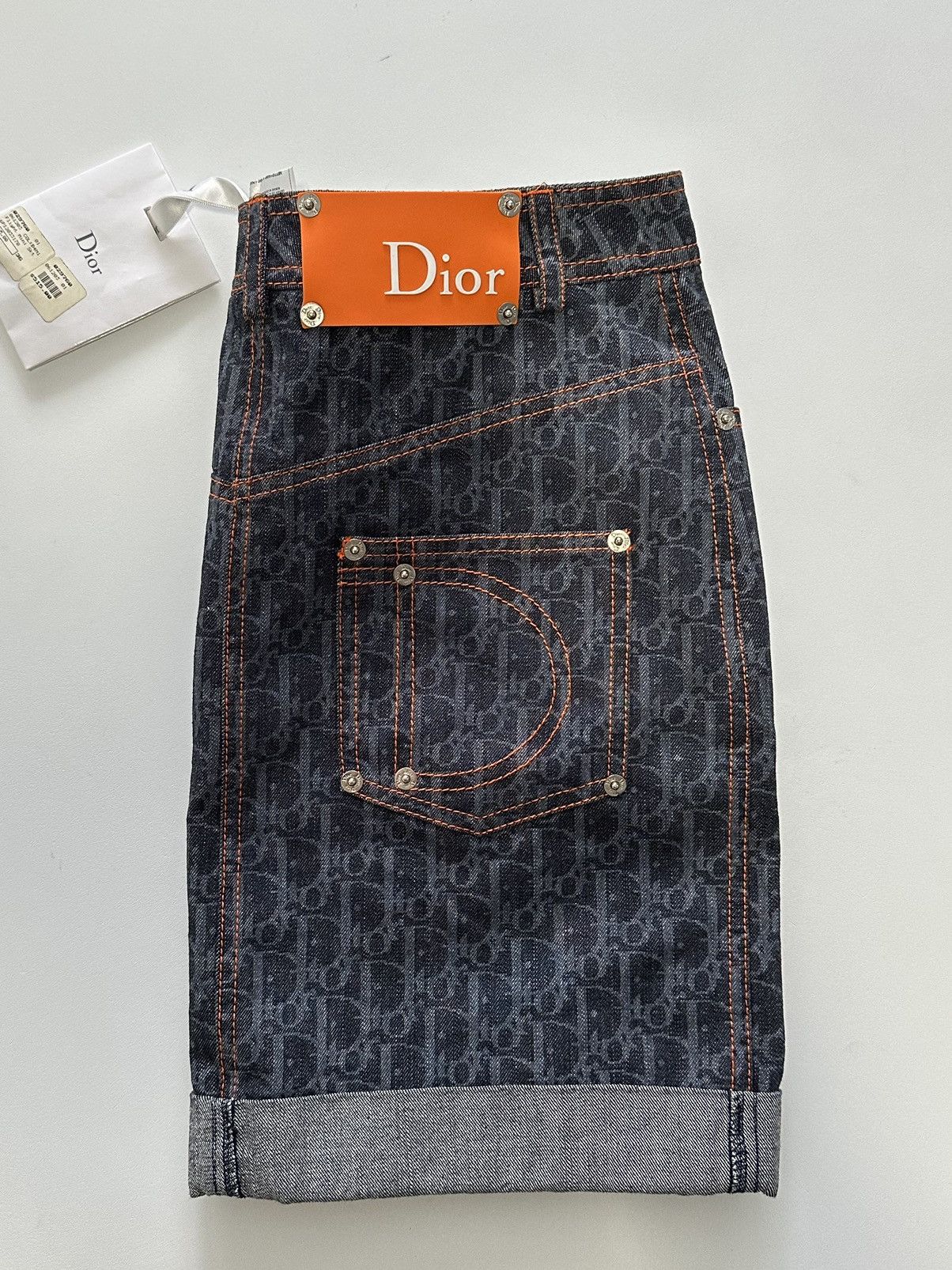 Dior Dior Trotter Denim Flight Mini Skirt Size 36" / US 14 / IT 50 - 2 Thumbnail