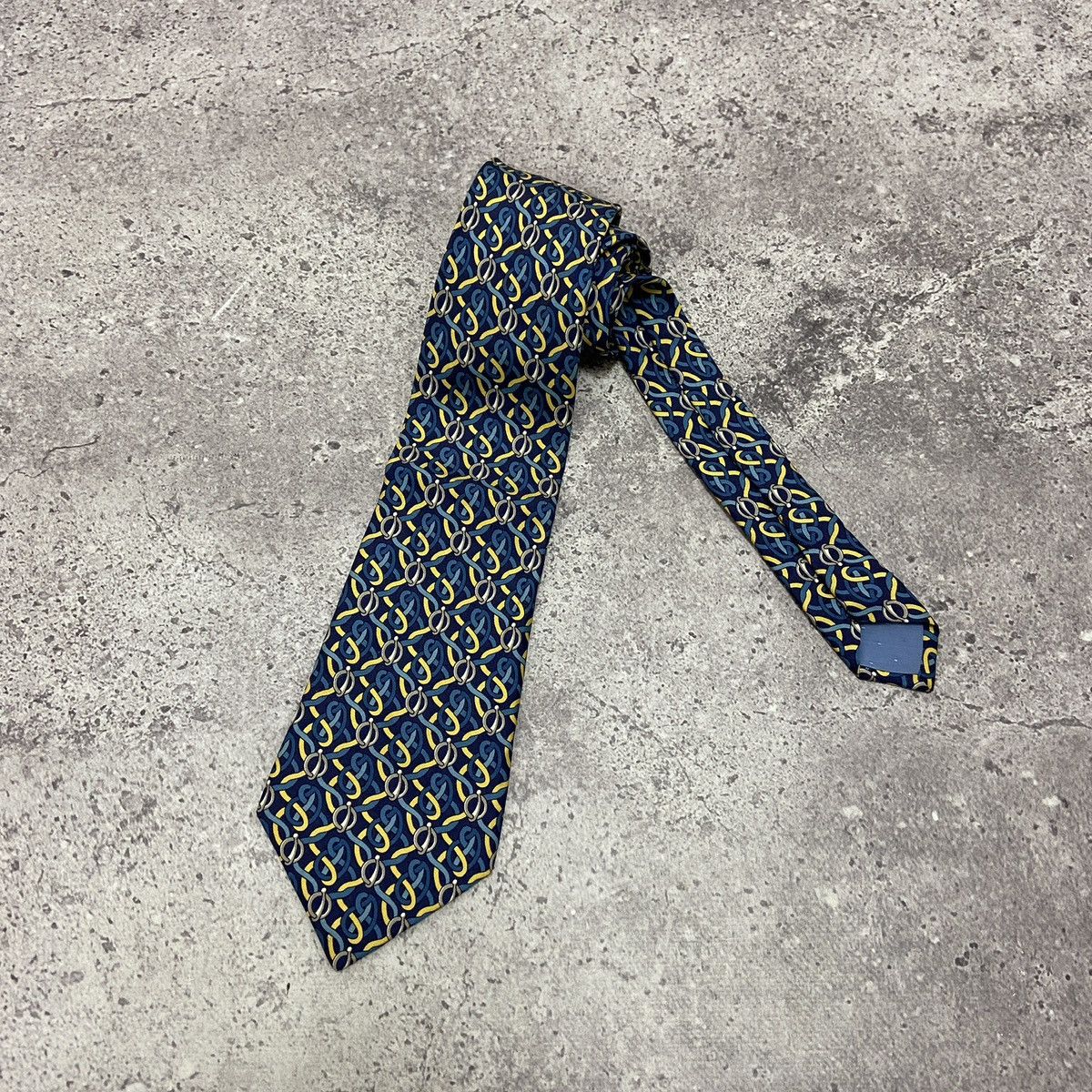 Celine Vintage 90s Celine monogram tie Silk Spain y2k luxury hype Size ONE SIZE - 1 Thumbnail
