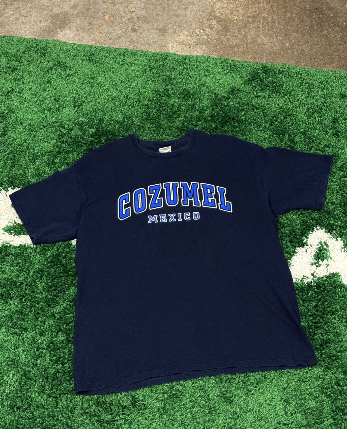 Vintage Cozumel Mexico Vintage Arc Logo Tee Navy XL 90s Size US XL / EU 56 / 4 - 1 Thumbnail