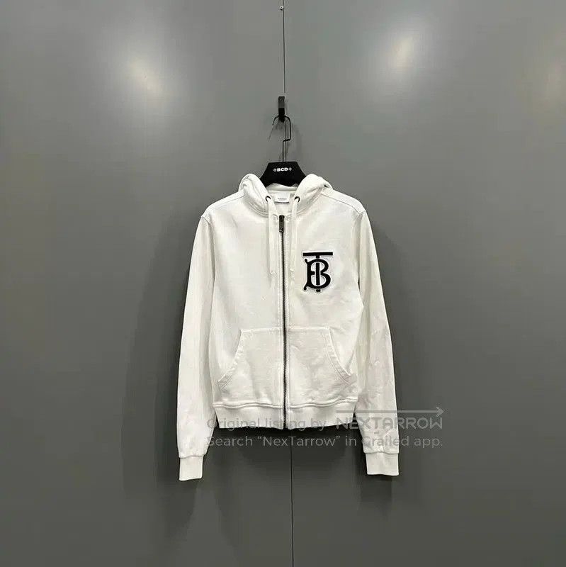 Burberry Burberry White Cotton Logo Hoodie for Women. Size XS / US 0-2 / IT 36-38 - 1 Thumbnail