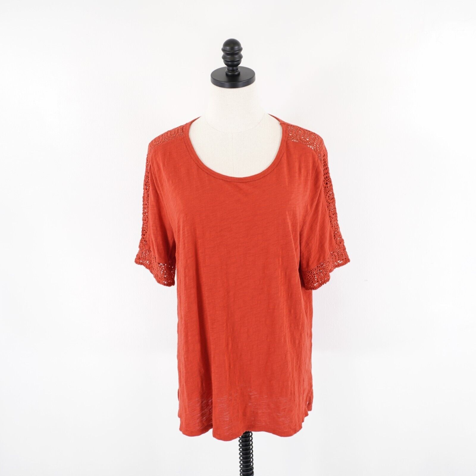 Loft Ann Taylor Loft Red Top / Blouse XL Vintage Soft Scoop Neck Size XL / US 12-14 / IT 48-50 - 1 Thumbnail