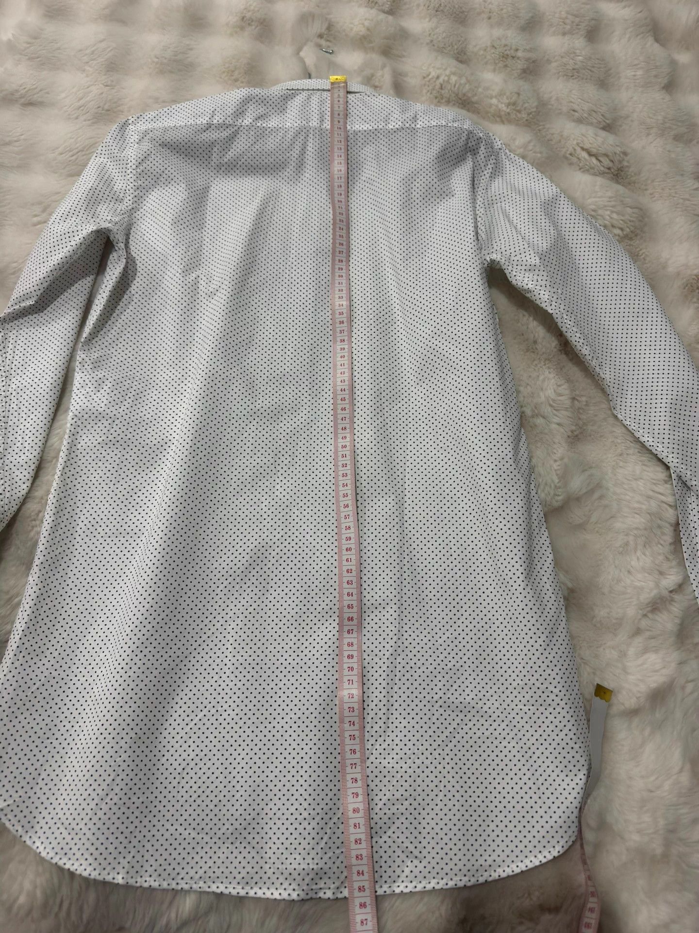Saint Laurent Paris Saint Laurent New White Polka Dot Men's Shirt 39 Size US XXS / EU 40 - 8 Thumbnail