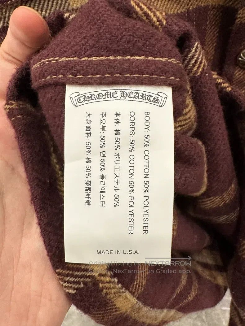 Chrome Hearts CHROME HEARTS Size L Wine red flannel Workdog shirt jacket Size US L / EU 52-54 / 3 - 5 Thumbnail