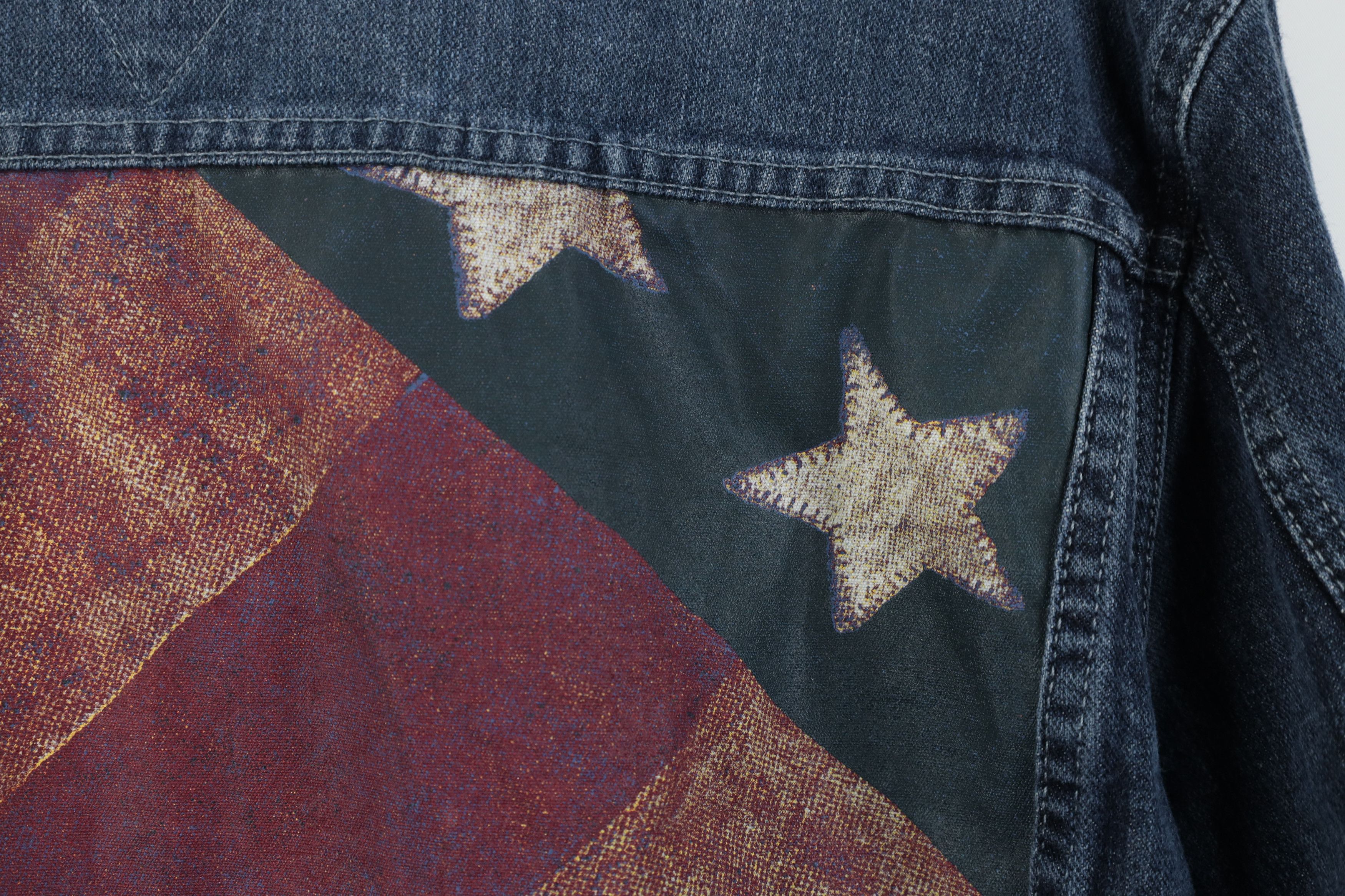 Tommy Hilfiger Vintage Y2K 2002 Tommy Hilfiger Flag Denim Trucker Jacket Size XL / US 12-14 / IT 48-50 - 12 Thumbnail