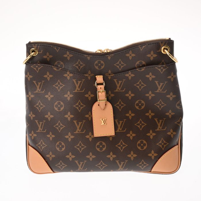 LOUIS VUITTON Odeon NM MM Monogram Canvas Shoulder Bag Brown