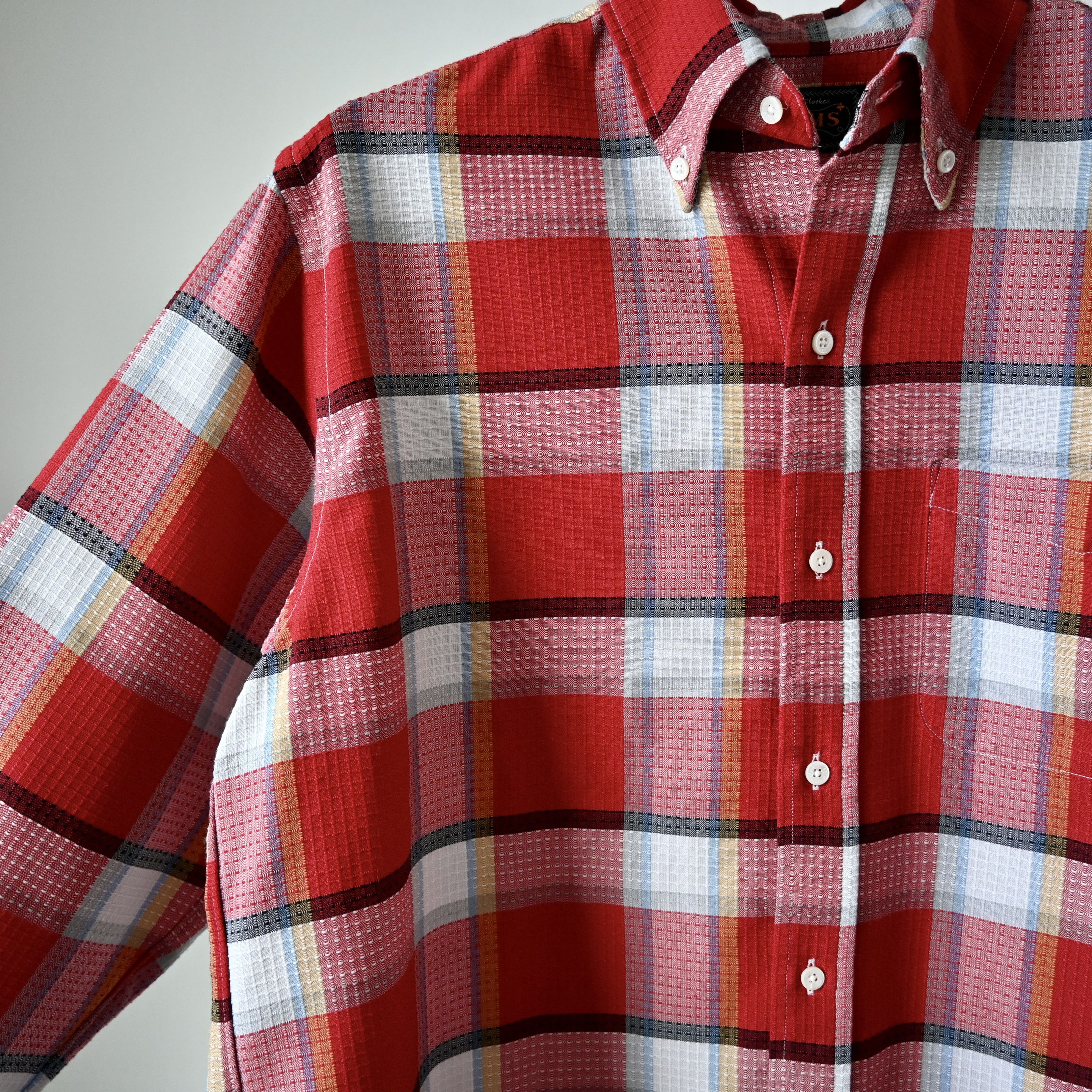 Beams Plus BEAMS Plus dobby woven BD shirt, red plaid, made in Japan Size US S / EU 44-46 / 1 - 7 Thumbnail
