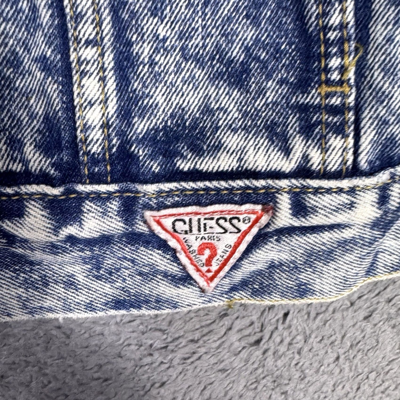 Guess VINTAGE GUESS Jacket Men M USA Made Acid 90s Denim Trucker George Marciano Size US M / EU 48-50 / 2 - 4 Thumbnail