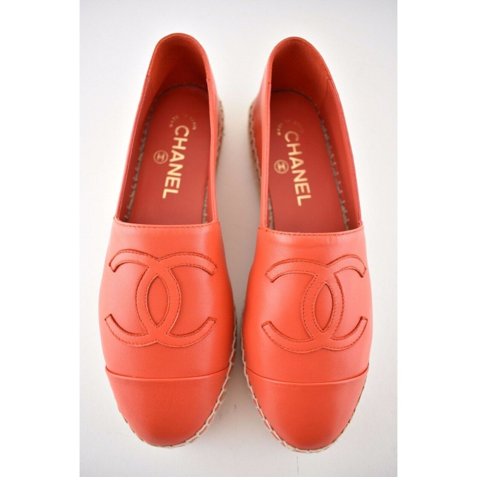 Chanel 19C Lambskin CC Logo Double Sole Espadrille Ballet Flat 35 Size US 5 / IT 35 - 8 Thumbnail