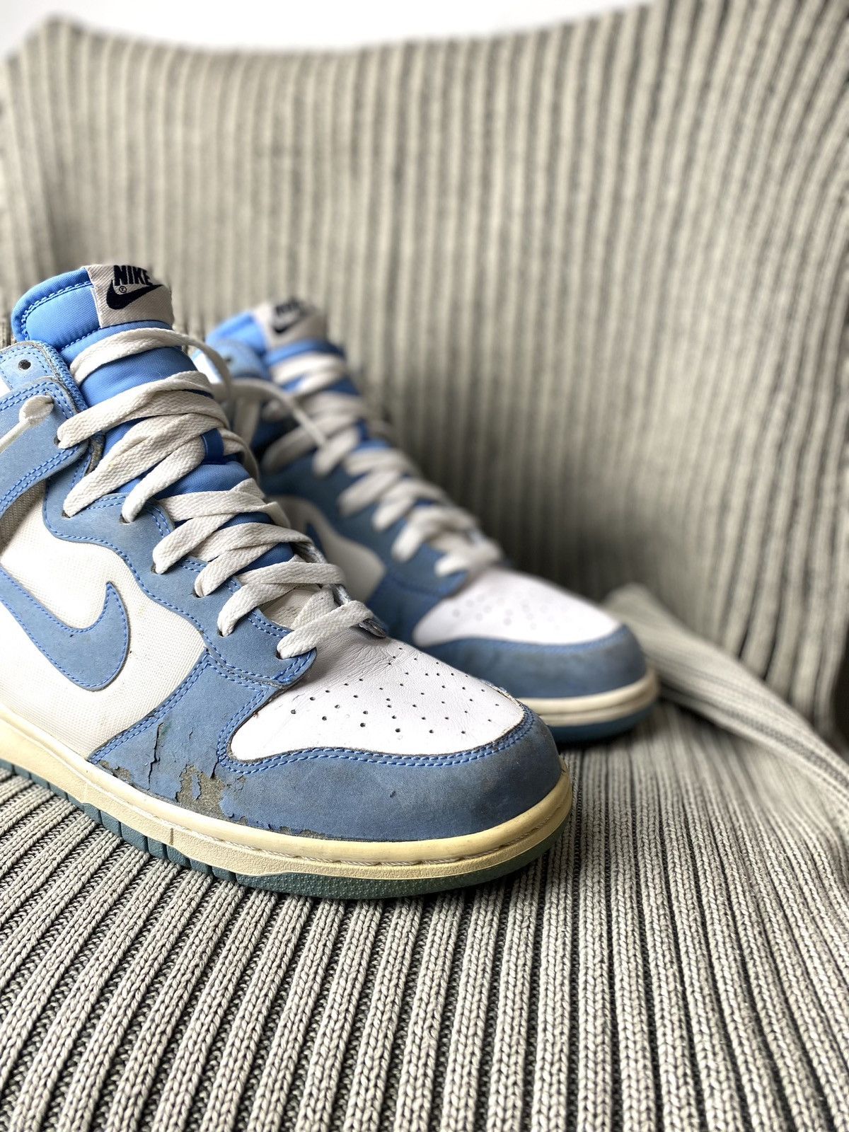 Nike × Vintage Rare! 2009 Vintage Nike Dunk High University Blue Sneakers Size US 8.5 / EU 41-42 - 5 Thumbnail