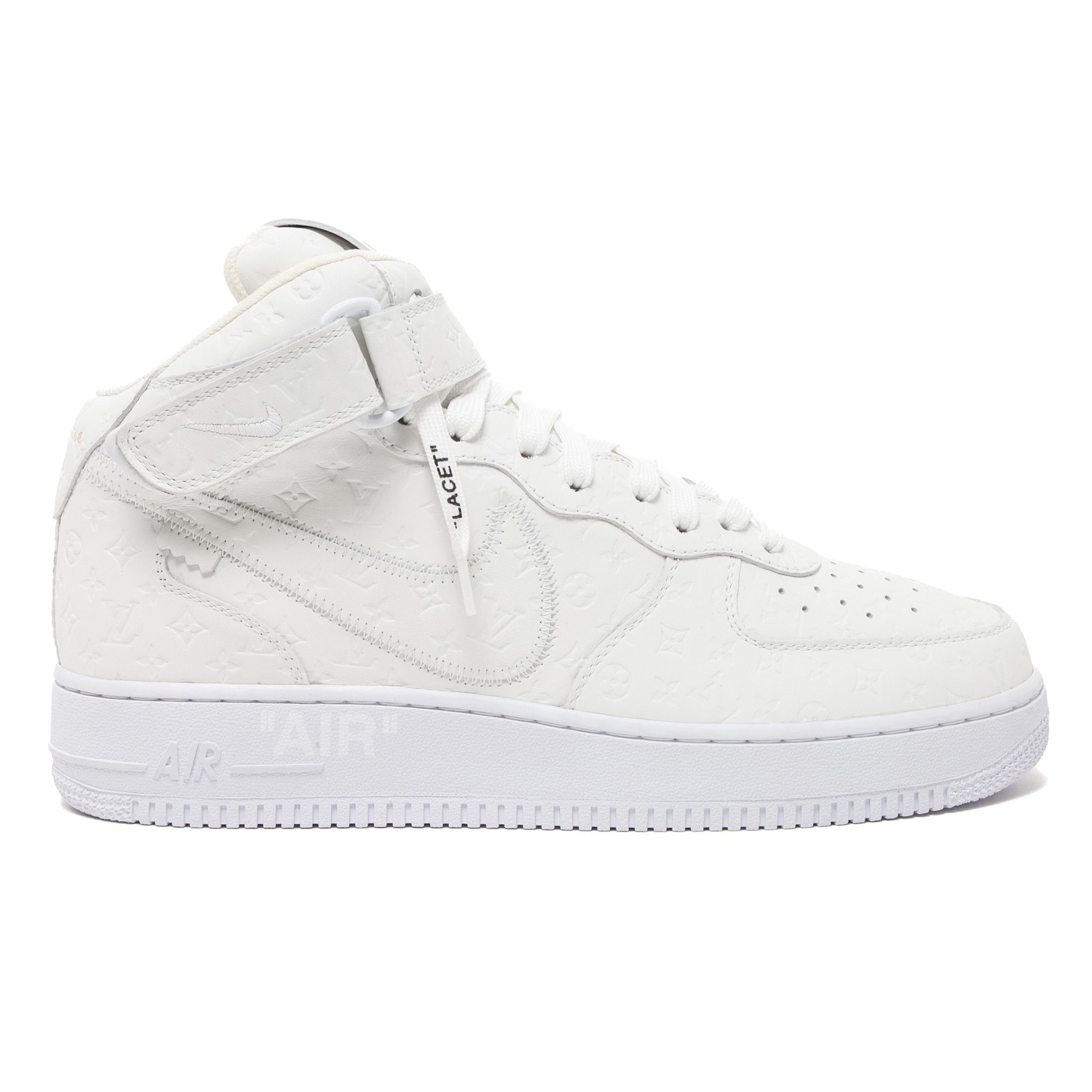 Louis Vuitton Nike Air Force 1 Mid By Virgil Abloh White Size US 10.5 / EU 43-44 - 1 Thumbnail