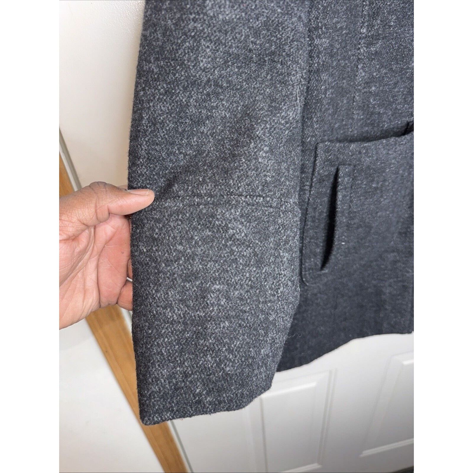 & Other Stories Camaieu Womens Parka Jacket Coat Size 8 Gray Faux Fur Hood Size M / US 6-8 / IT 42-44 - 4 Thumbnail