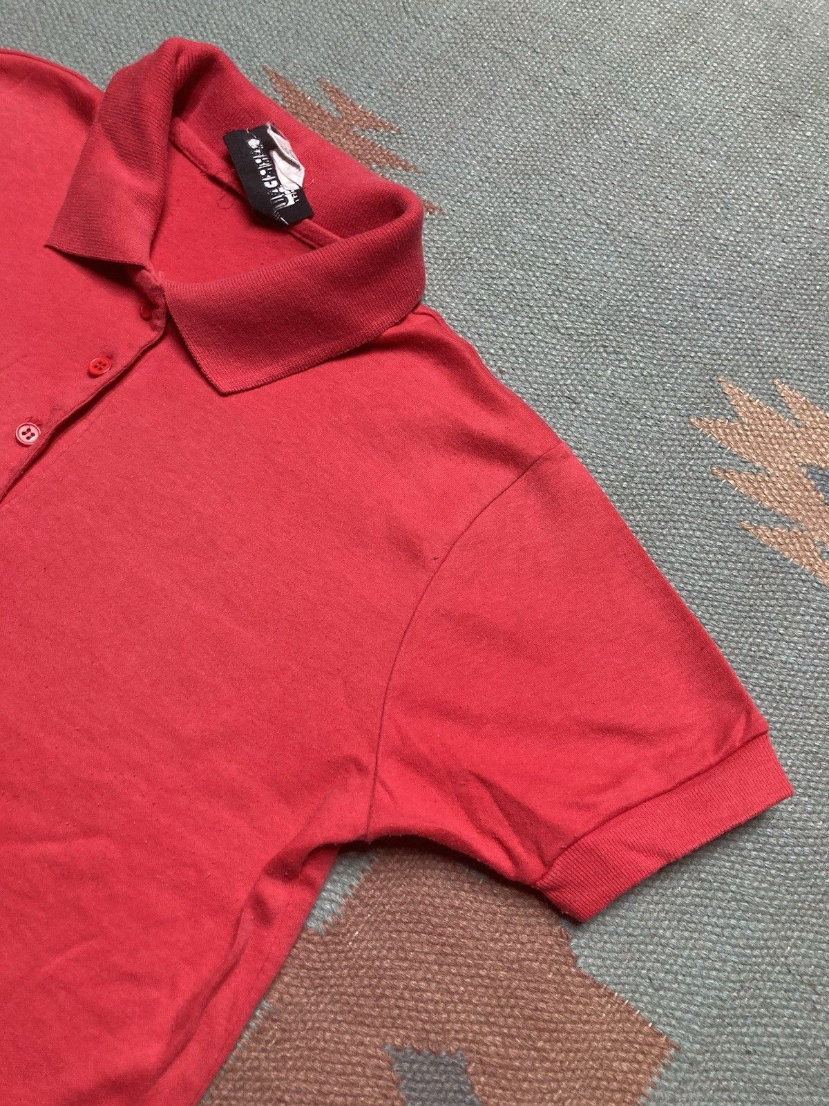 Vintage Vintage 80s polo shirt blank soft cotton blend women’s large Size L / US 10 / IT 46 - 2 Thumbnail