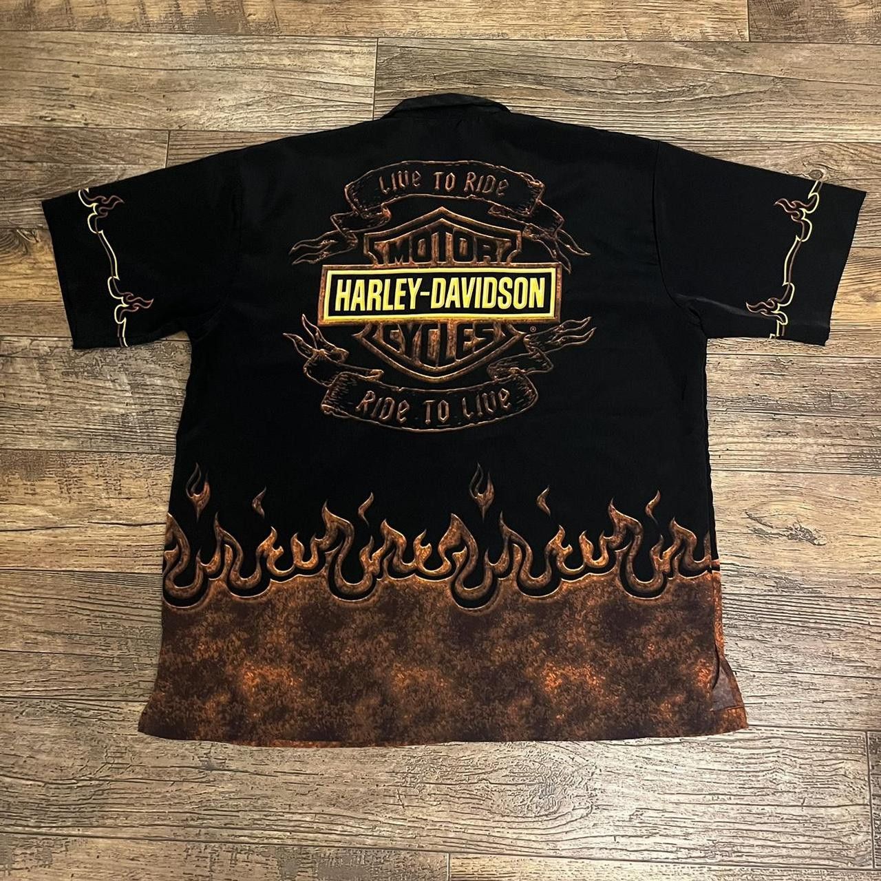 Harley Davidson Vintage Harley Davidson Bowling Shirt. Size US XXL / EU 58 / 5 - 2 Thumbnail