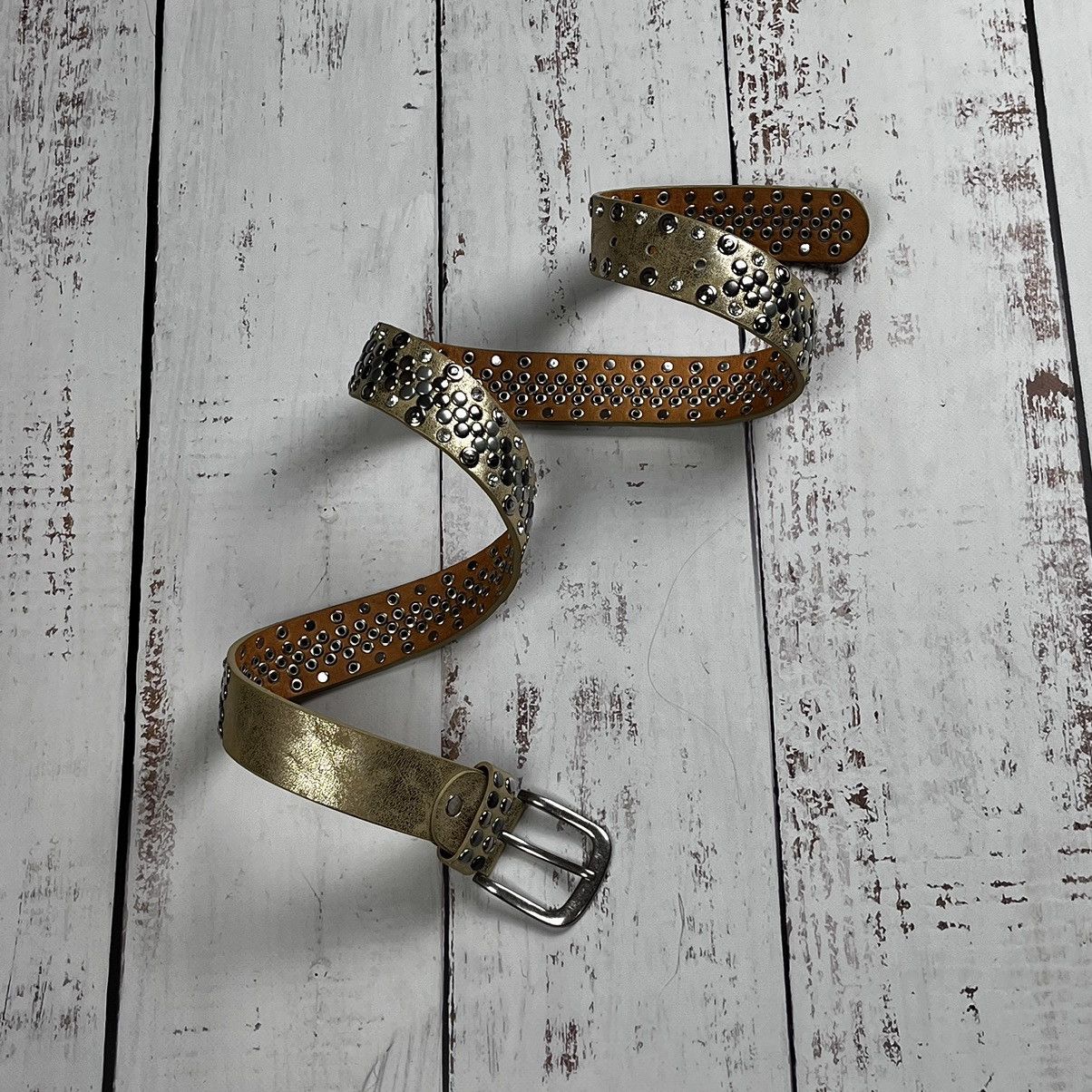Japanese Brand × Vintage Vintage Leather Belt B.B Simon Style Y2K Opium Size ONE SIZE - 1 Thumbnail