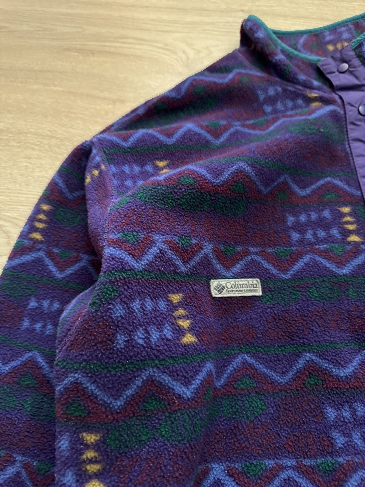 Columbia Vintage 90’s Columbia Made In USA Outdoor Fleece Pullover Size US XL / EU 56 / 4 - 3 Thumbnail