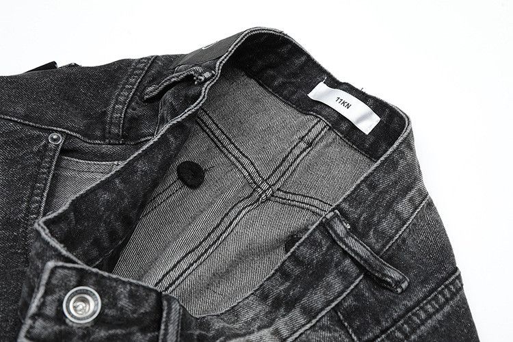 Japanese Brand × Jean Washed distressed loose straight-leg washed black jeans Size US 32 / EU 48 - 4 Thumbnail