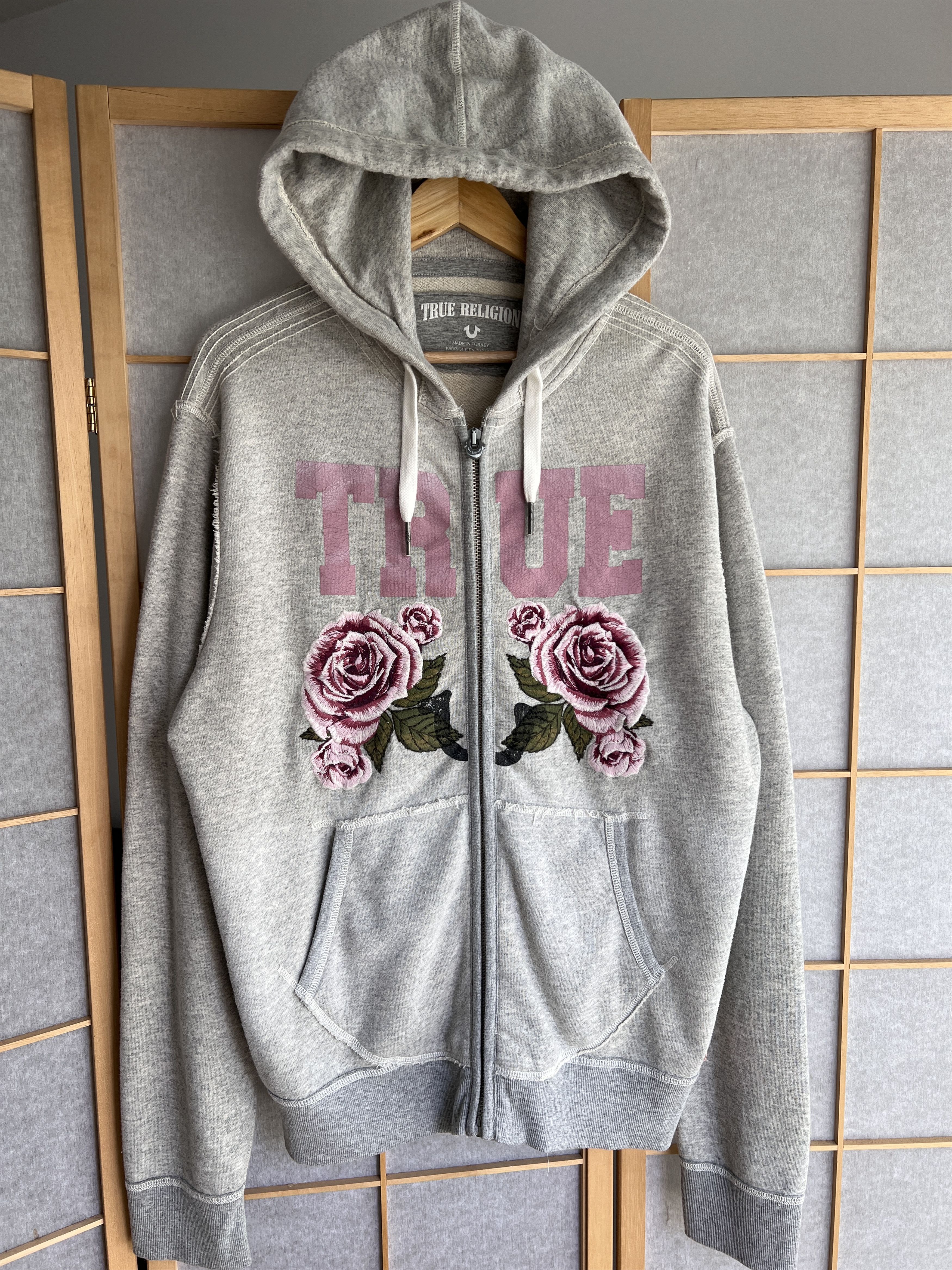 True Religion True Religion Zip up hoodie roses baggy embroidered japanese Size US XXL / EU 58 / 5 - 5 Thumbnail