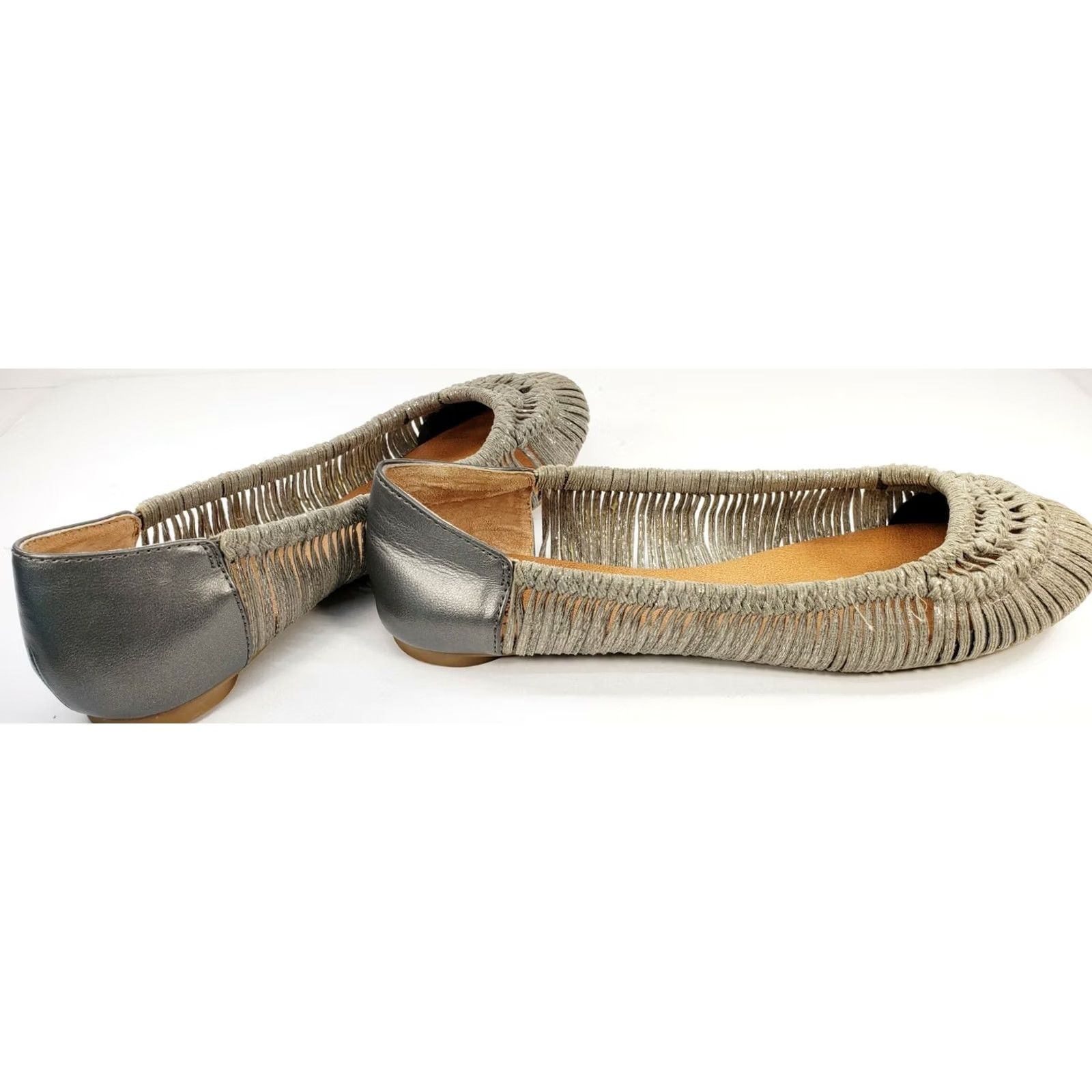 Lucky Brand Lucky Brand Emmie Ballet Flats Women's Size 8.5M Dark Gray Natural Hemp Woven Flat Slip On Casual Size US 9 / IT 39 - 5 Thumbnail