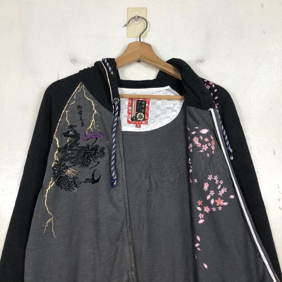 Japanese Brand 📌Vintage Zipper Hoodie Jacket Sukajan Design Full Print Size US M / EU 48-50 / 2 - 14 Thumbnail