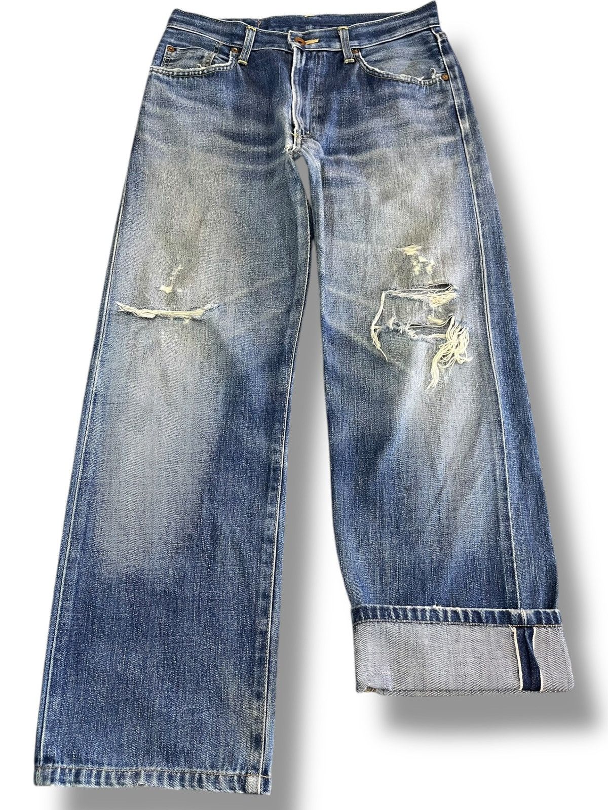 Vintage Edwin 505xx Selvedge Distressed Denim