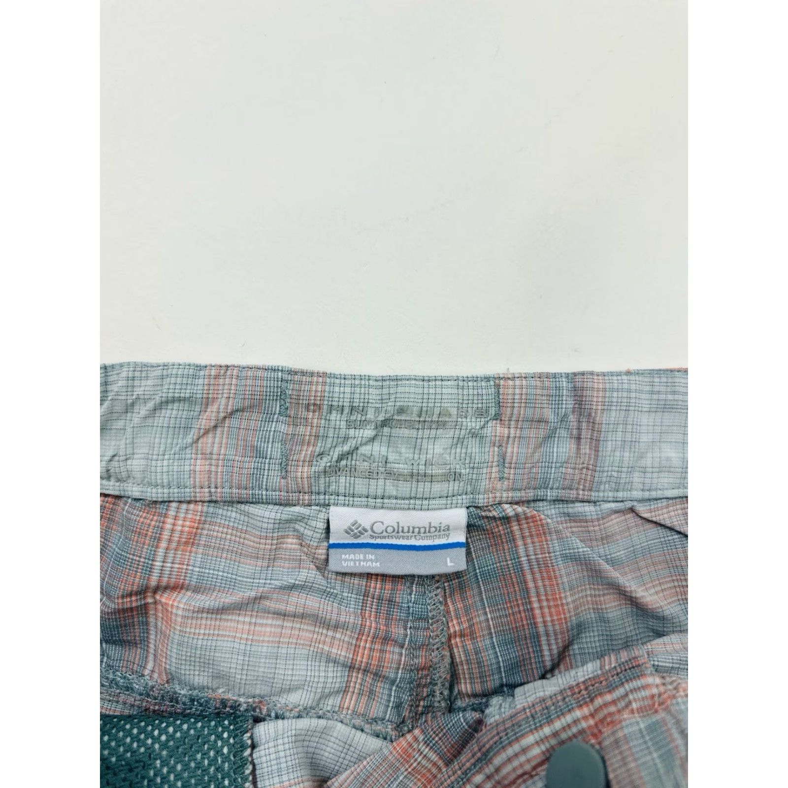 Vintage Columbia Shorts Women’s L Large Plaid Cargo Hiking Belted Size 36" / US 14 / IT 50 - 4 Thumbnail