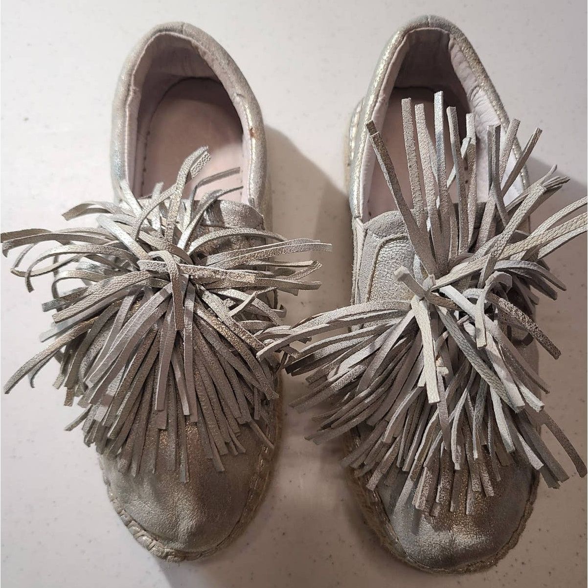 J/Slides J Slides Raoul Espadrilles Pompom Metallic Leather Sneaker 7 Size US 7 / IT 37 - 2 Thumbnail