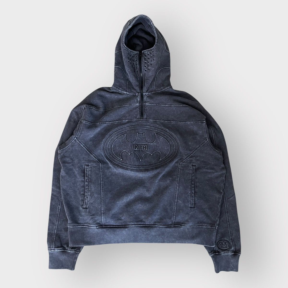 Batman × Kith STEAL! Kith x Batman Quarter Zip Moto Hoodie | Grailed