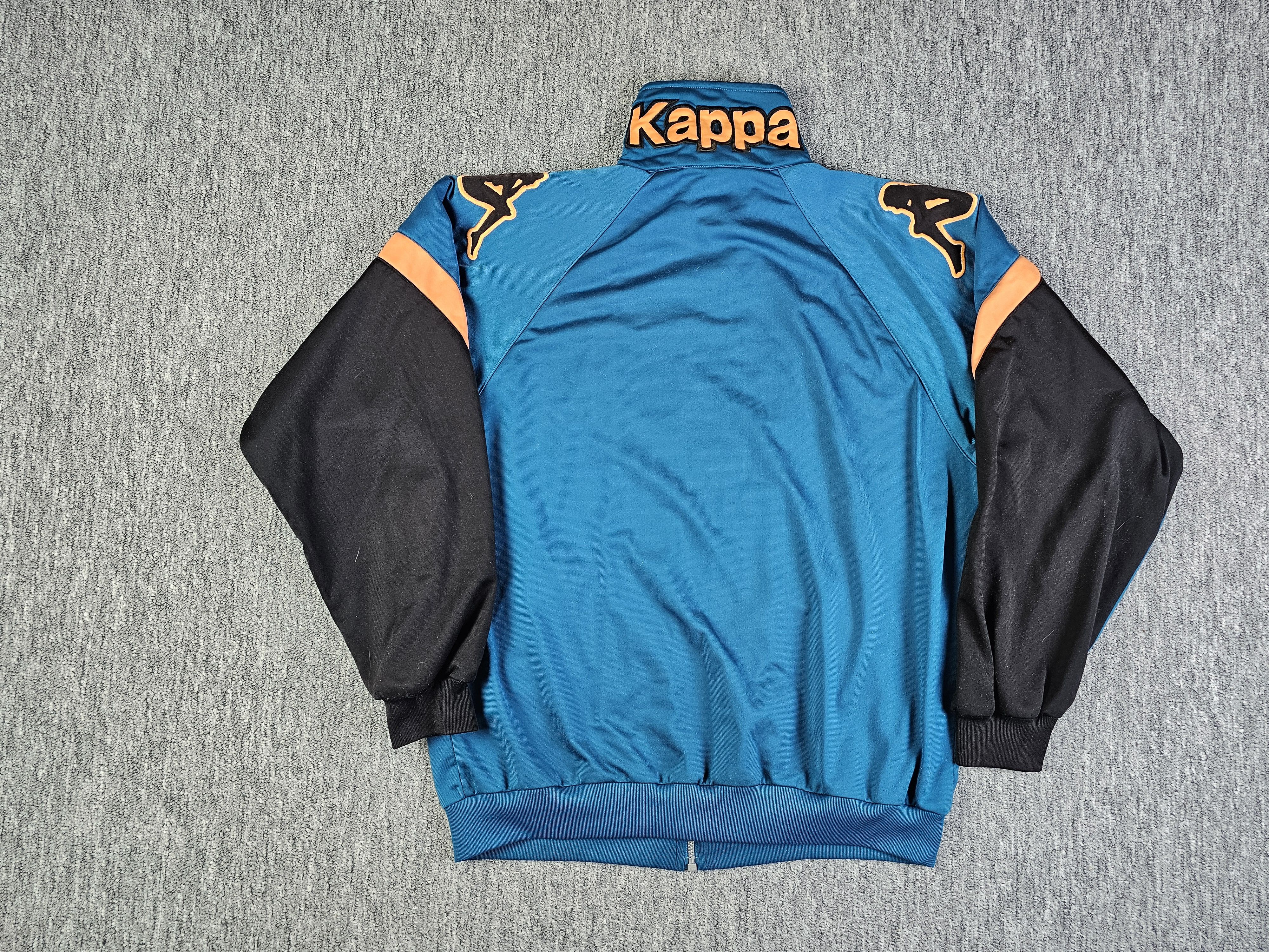 Vintage 90s Kappa Track Suit Set Tape Logo Teal Blue M Light Jackets