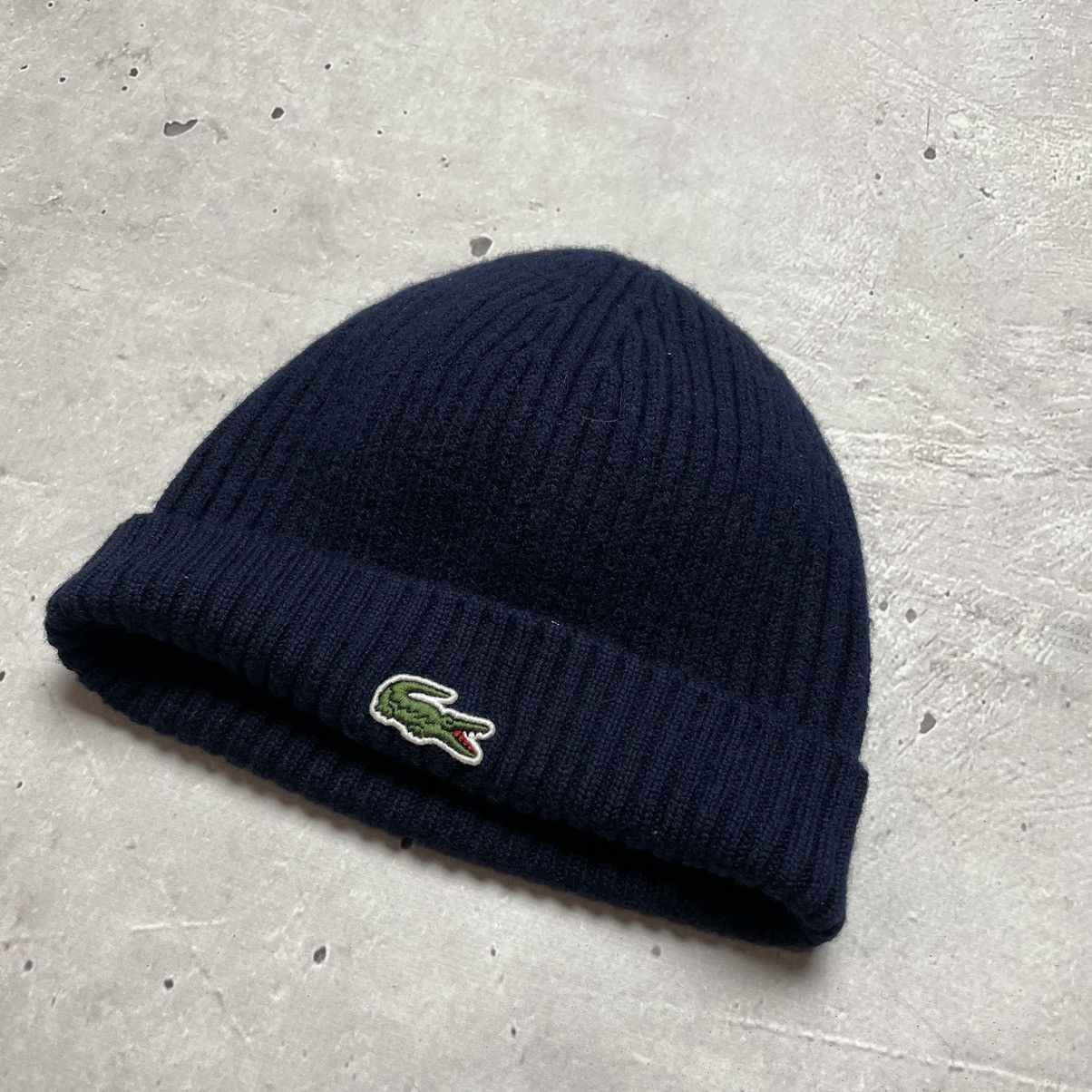 Lacoste × Vintage Vintage Lacoste Unisex Wool Beanie hat cap y2k Size ONE SIZE - 3 Thumbnail