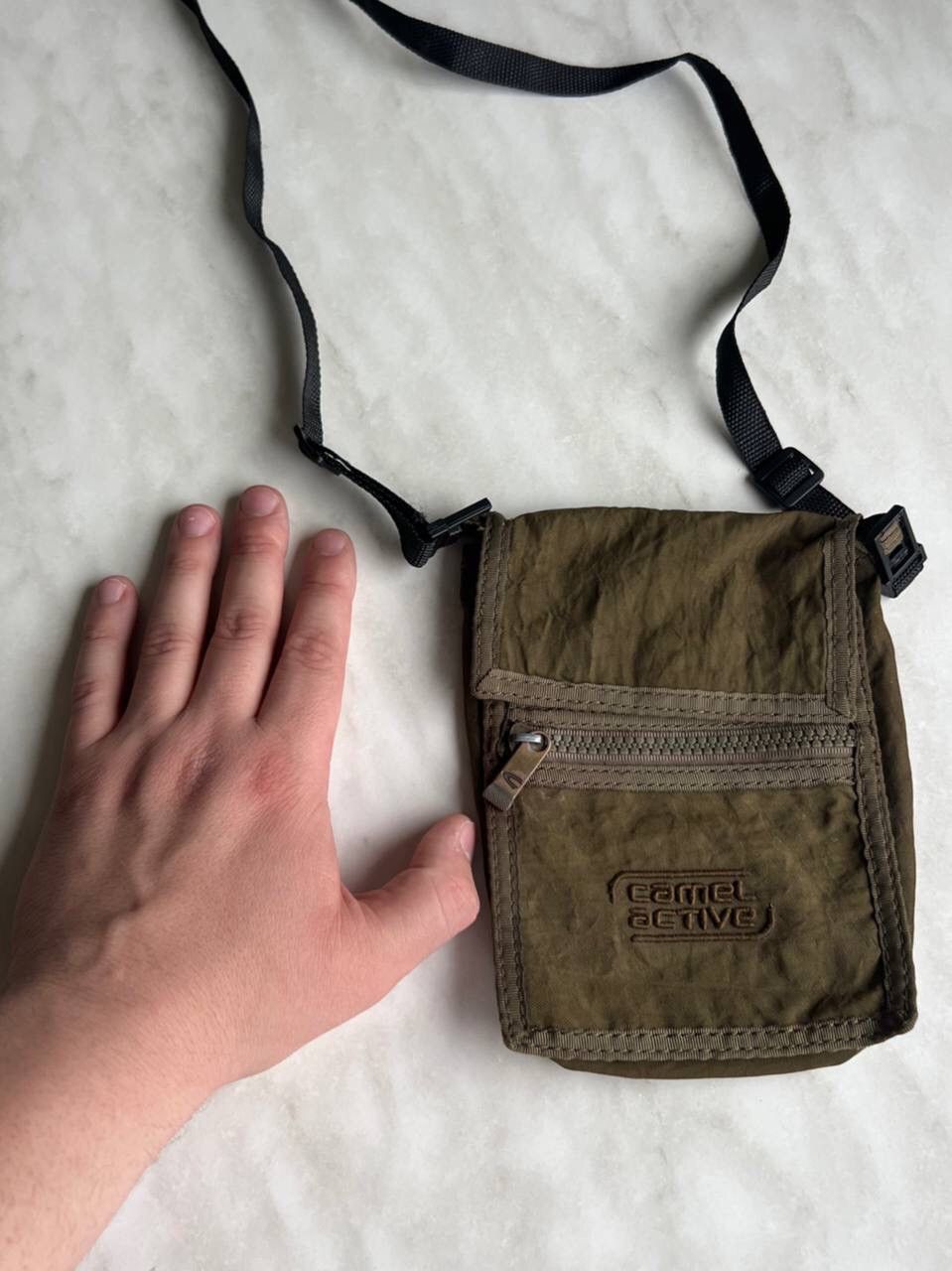 Japanese Brand × Vintage Vintage Camel Y2K Cross Body Military Shoulder Bag Khaki Size ONE SIZE - 8 Thumbnail