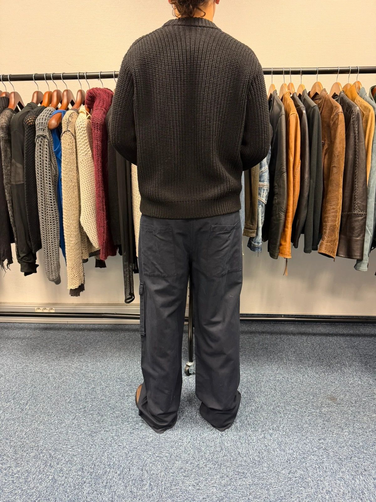 Marithe + Francois Girbaud MFG 90s Navy Linen & Cottons Cargo Parachute Pants Size US 32 / EU 48 - 4 Thumbnail