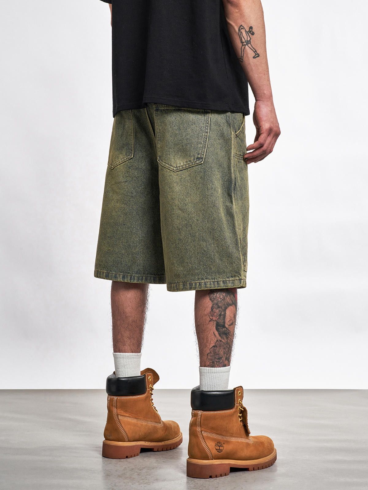 Other Spider Net Carpenter Jean Shorts, Denim Wide Leg Jorts Size US 33 - 4 Thumbnail