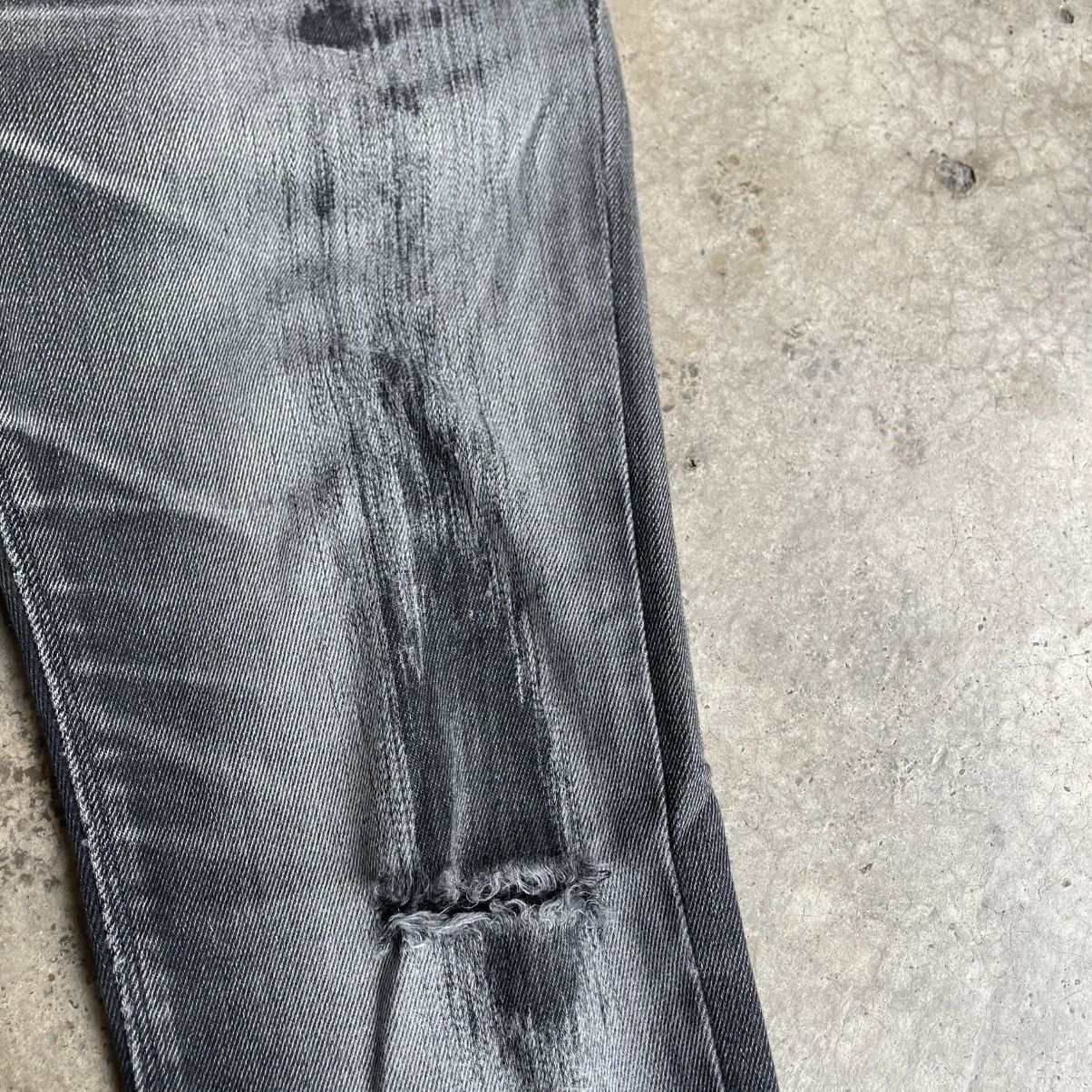 Edwin 🔥Vintage Edwin Washed Black Ripped Distress Skinny Jeans Size US 29 - 9 Thumbnail