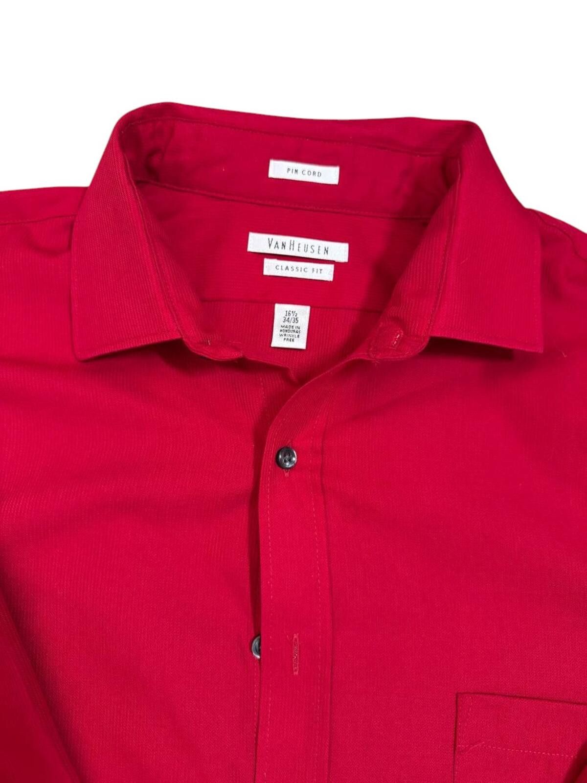 Van Heusen Van Heusen Classic Fit Pin Cord Dress Shirt Size US L / EU 52-54 / 3 - 2 Thumbnail