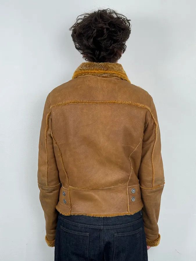 Dirk Bikkembergs 2000s Dirk Bikkembergs Camel Leather Shearling Jacket Size US M / EU 48-50 / 2 - 3 Thumbnail