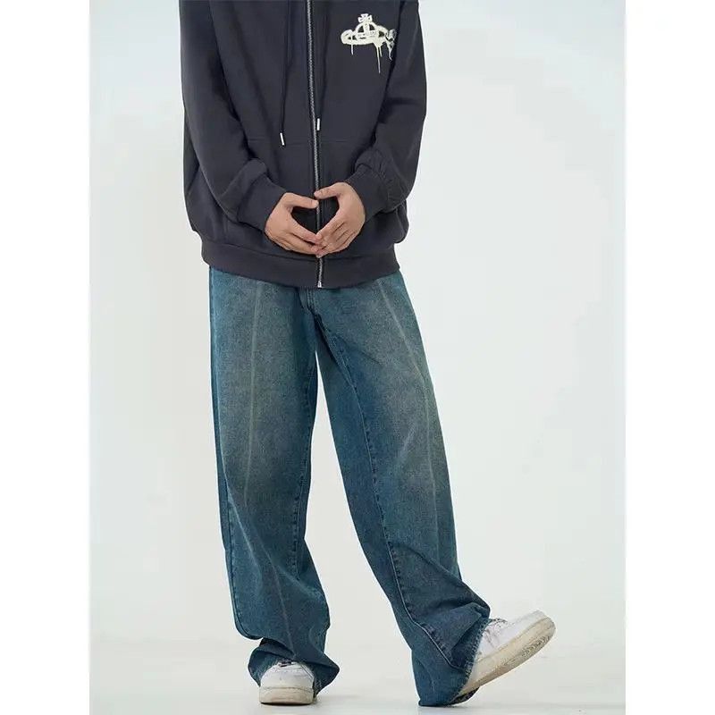 Japanese Brand Washed straight leg wide leg jeans Size US 32 / EU 48 - 3 Thumbnail