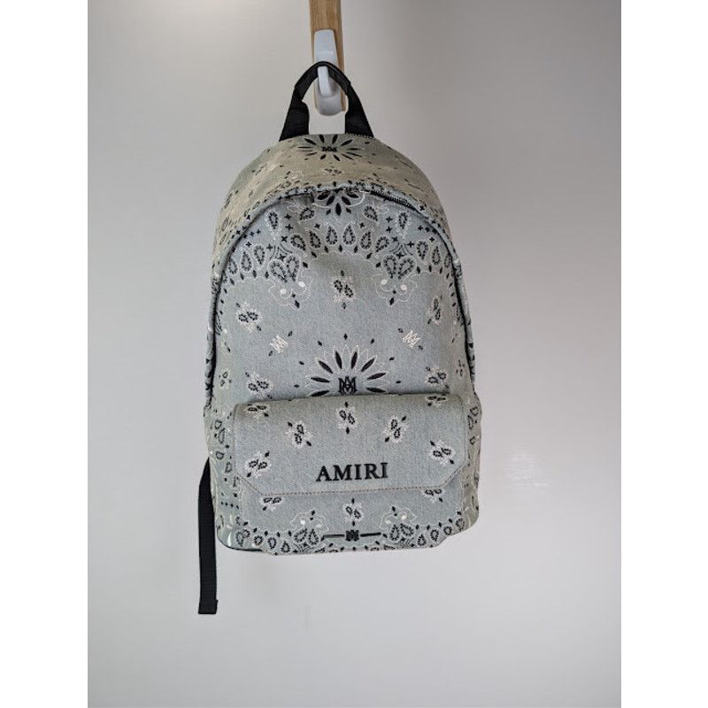 Amiri o1rshd1 Size: OS / Bandana Denim Backpack in Clay Indigo Size ONE SIZE - 21 Thumbnail