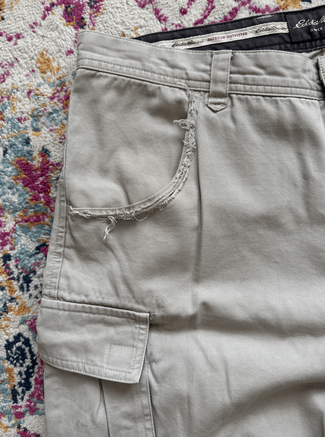 Eddie Bauer Vintage Distressed Convertible Cargo Pants Size US 33 - 7 Thumbnail