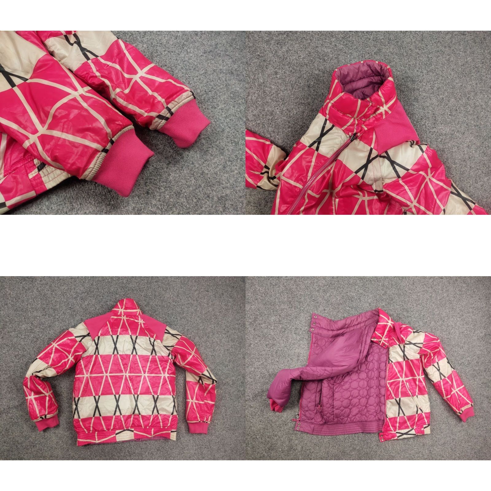 Diesel VINTAGE Diesel Y2K Style Reversible Quilted Zip Vest Jacket Women L Pink 90s Quilted Reversible Vest Jacket Size L / US 10 / IT 46 - 8 Thumbnail