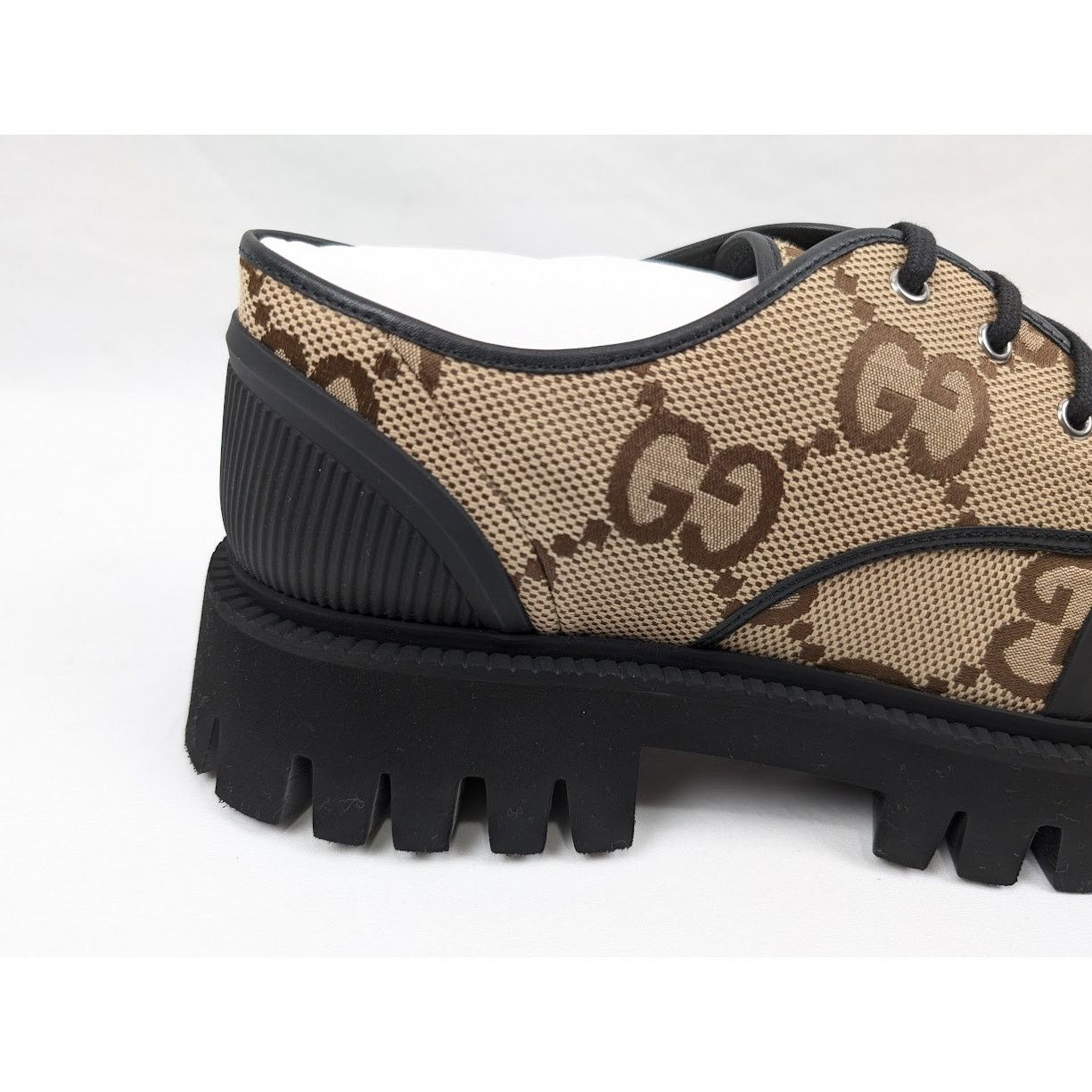 Gucci o1rshd1 Macro GG Canvas Soft Shoes in Camel Ebony/Nero Size US 12.5 / EU 45-46 - 5 Thumbnail