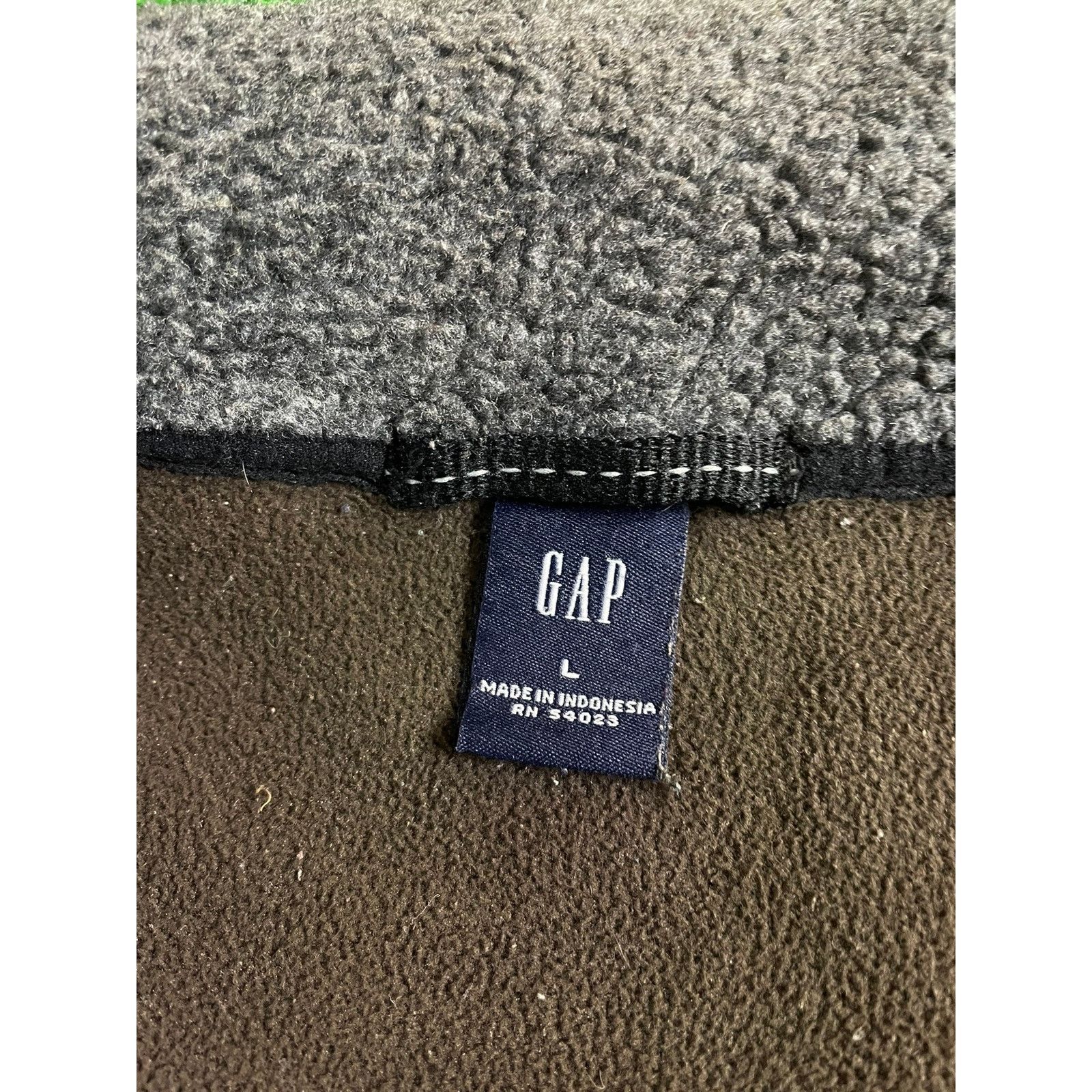 Gap × Vintage Vintage Y2K GAP Deep Pile Fleece Large Jacket Charcoal Gray Size US L / EU 52-54 / 3 - 3 Thumbnail