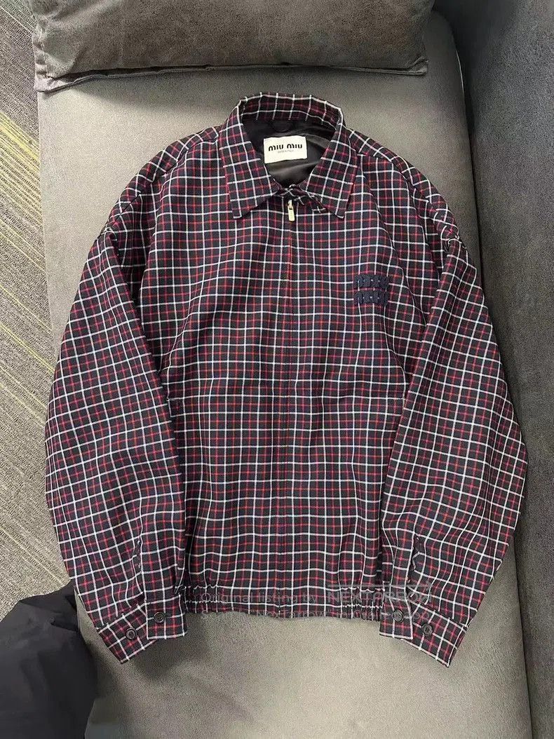 Miu Miu Miumiu Vintage Plaid Zip Jacket. Size US XS / EU 42 / 0 - 1 Thumbnail