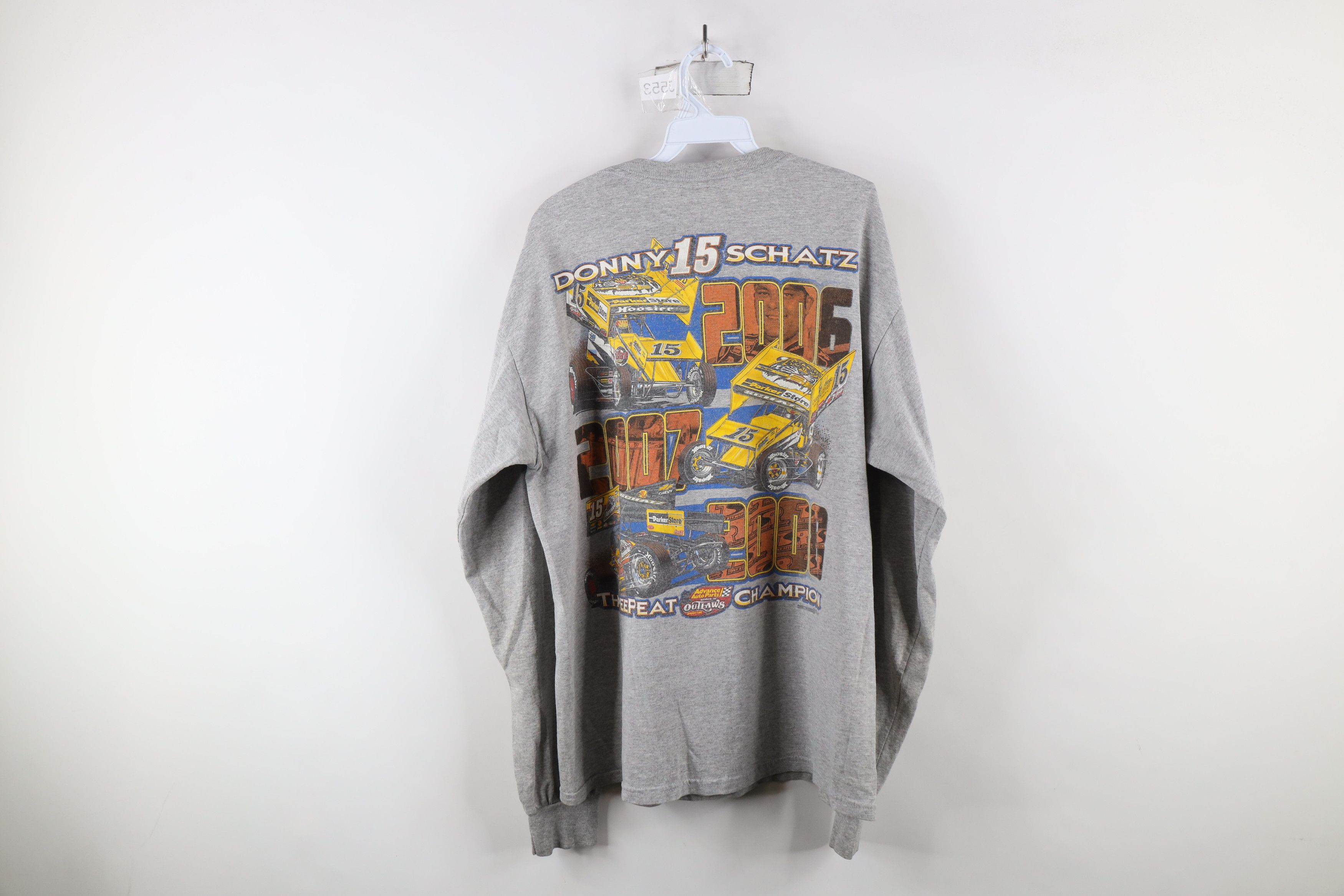 Vintage Vintage Y2K Outlaws Three Peat Champion Donny Schatz T-Shirt Size US L / EU 52-54 / 3 - 14 Thumbnail
