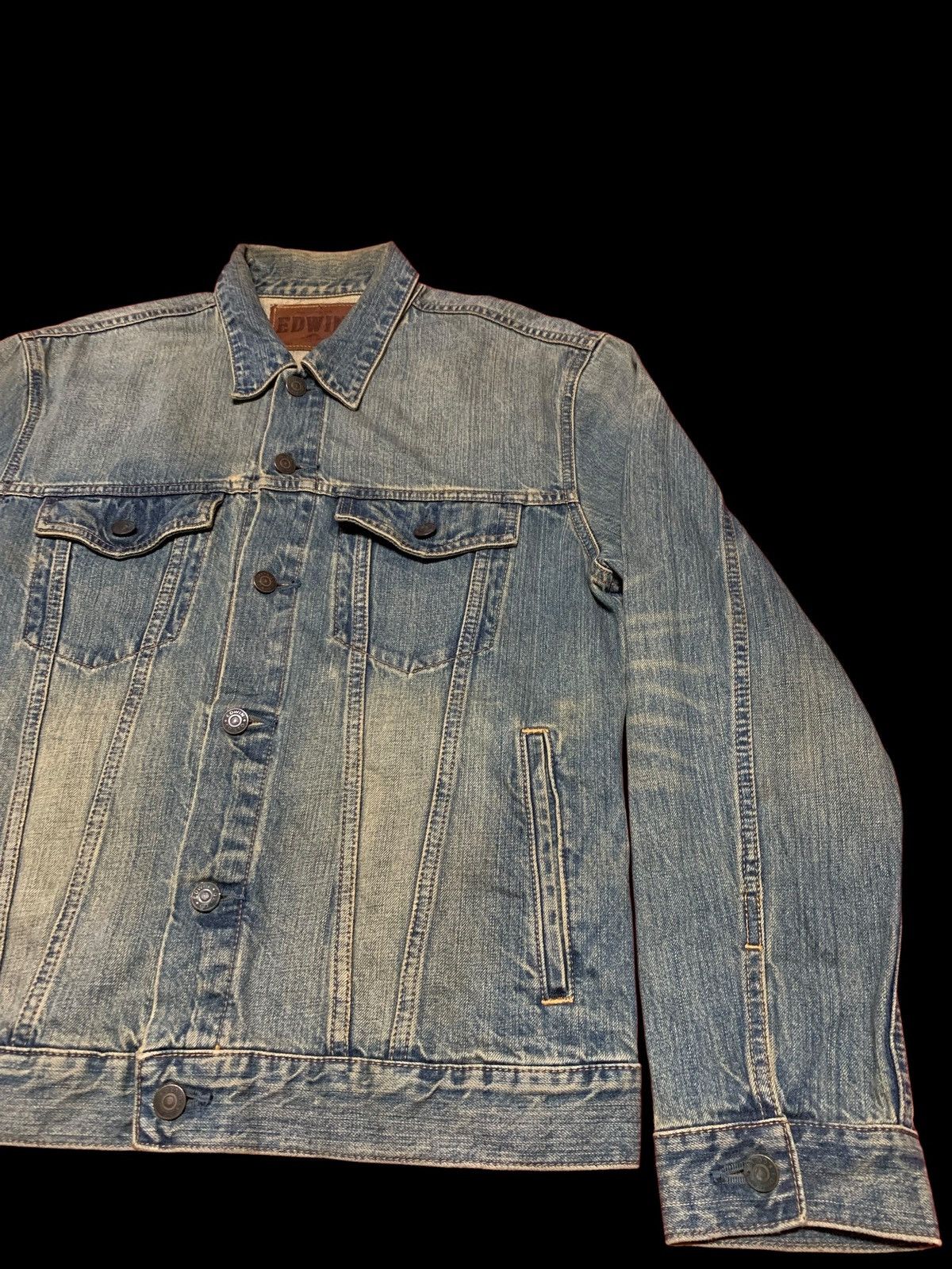 Edwin Vintage EDWIN Japanese Denim International Basic jacket Size US L / EU 52-54 / 3 - 4 Thumbnail