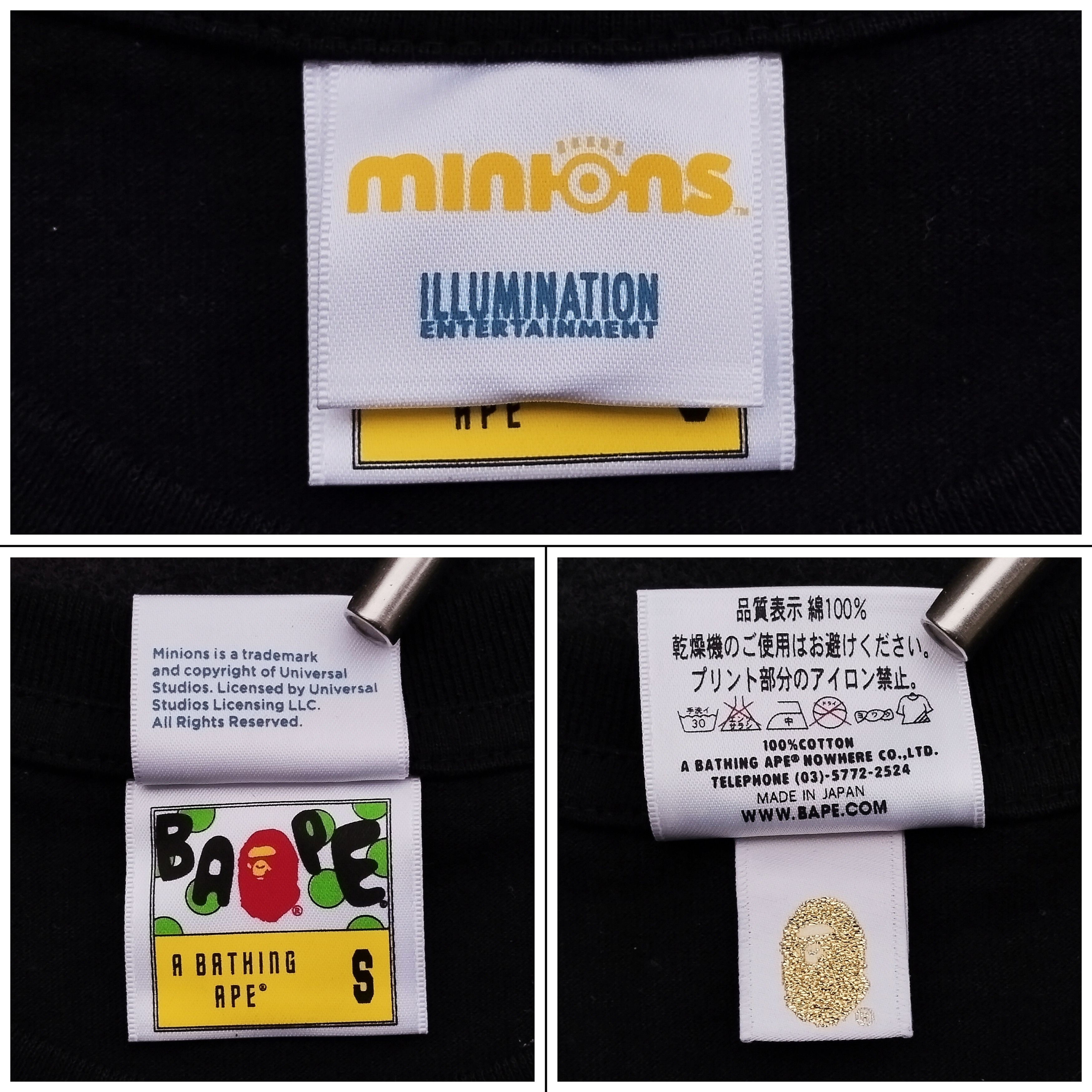 Bape 2015 Bape x Minions Baby Milo Tee Size US S / EU 44-46 / 1 - 7 Thumbnail