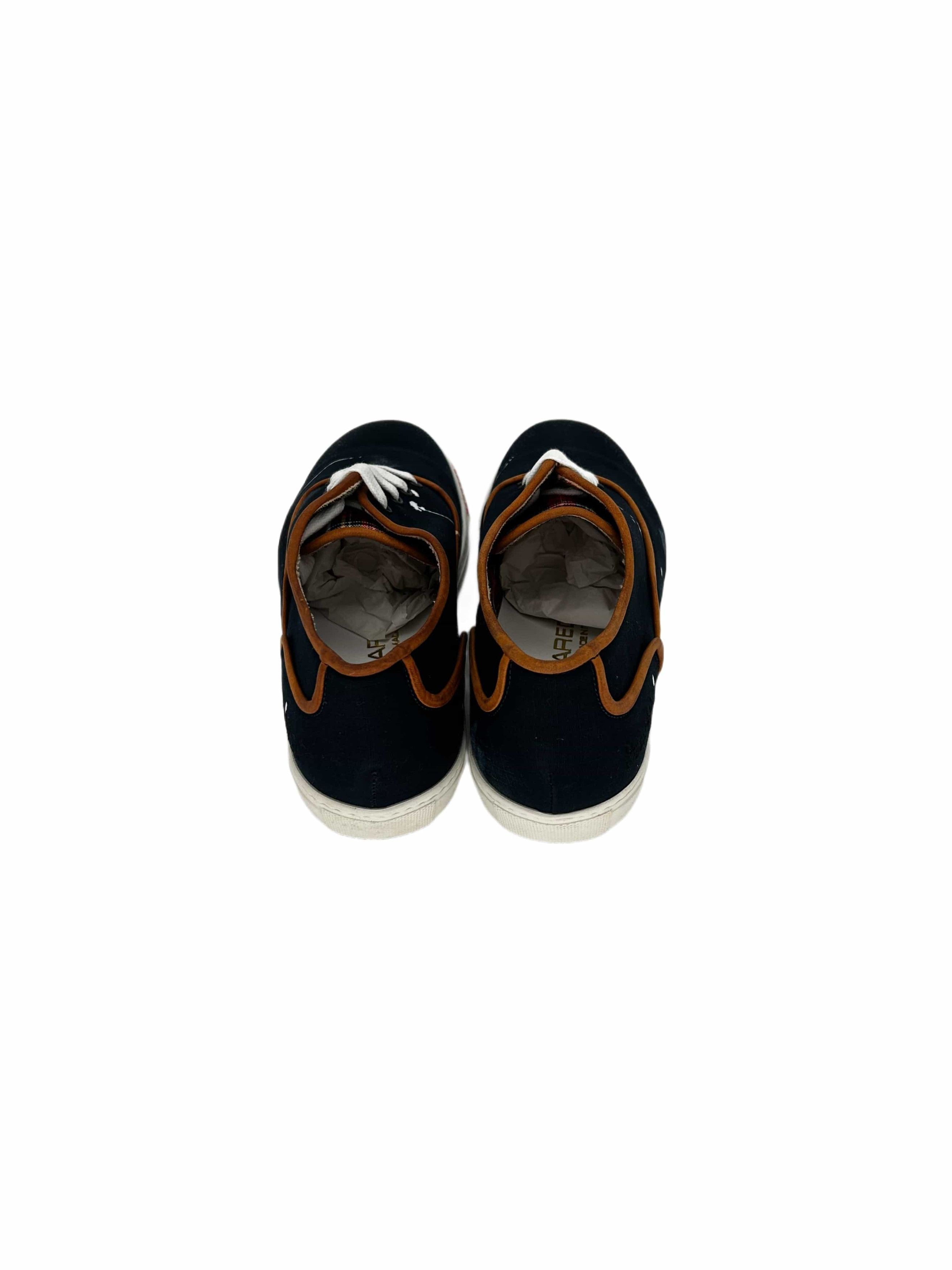 Dsquared2 DSQ2 Dark Blue Ripstop Canvas Deck Trainers Size US 12 / EU 45 - 6 Thumbnail