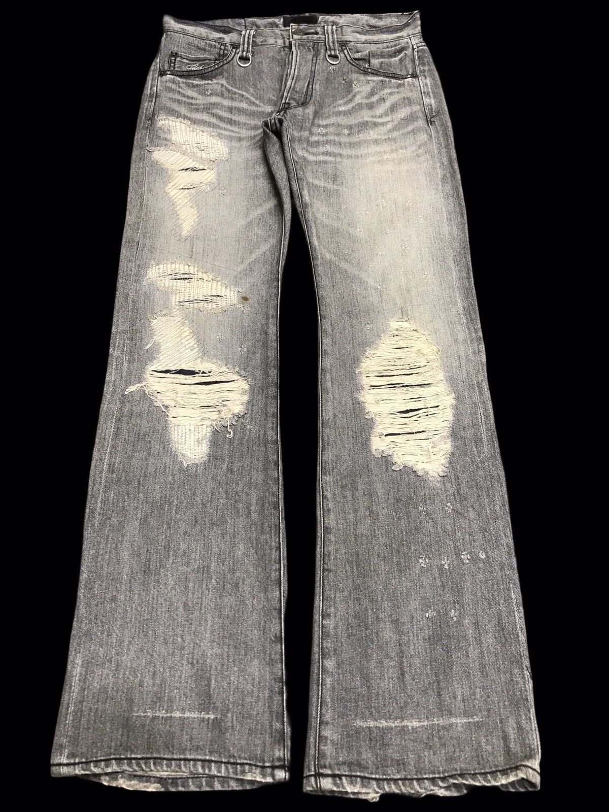 Japanese Brand 💥FLARE💥COALBLACK Japan Selvedge Archival Denim F74 Size US 31 - 1 Thumbnail
