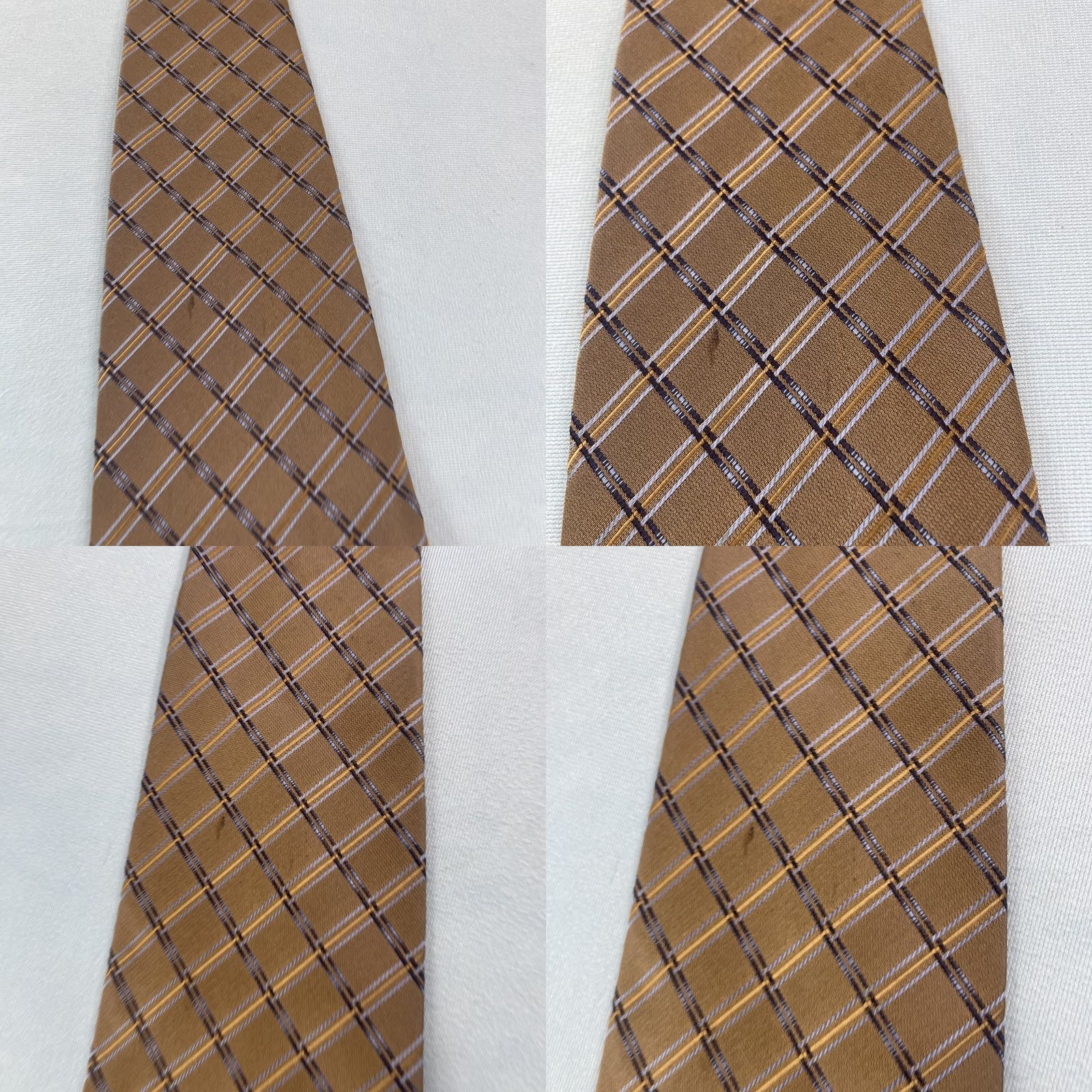 Vintage VINTAGE Valerio Galati Silk Tie Brown Plaid Western Capsule Wide vtg 90s 4x59" Men's Tie Size ONE SIZE - 9 Thumbnail